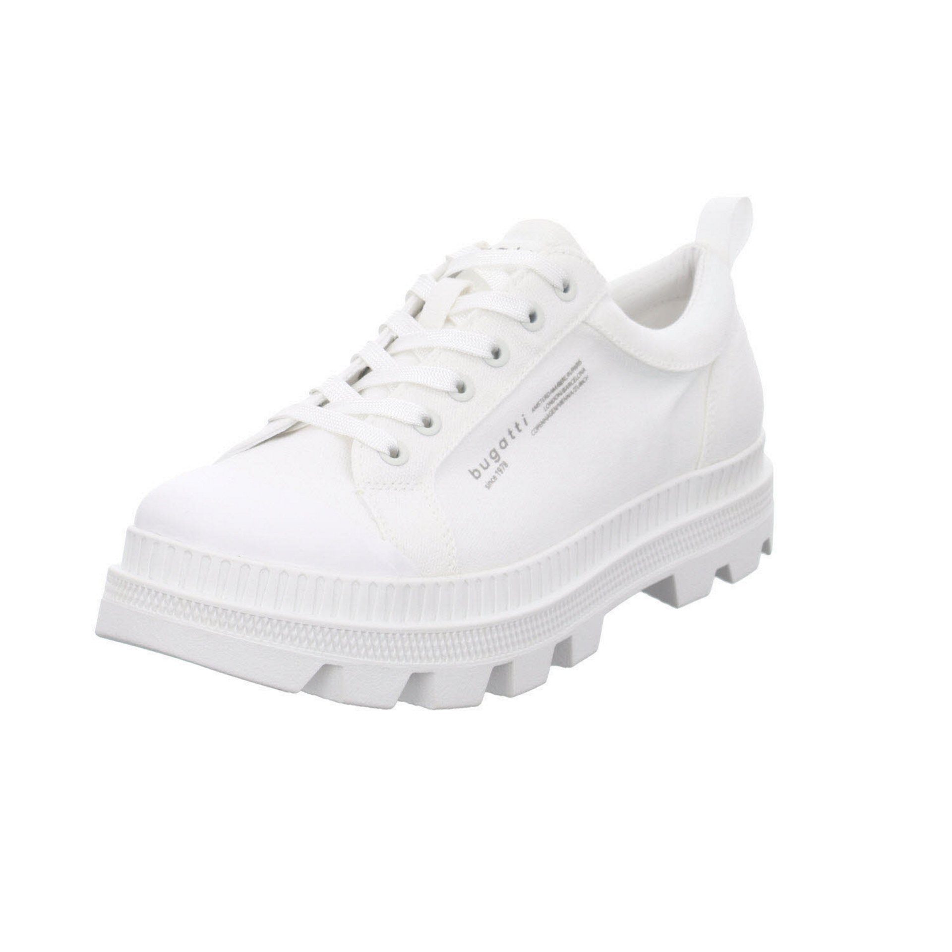 bugatti Damen Sneaker Schuhe Daiquiri Leinenschuh Schnürschuh Synthetikkombination white/