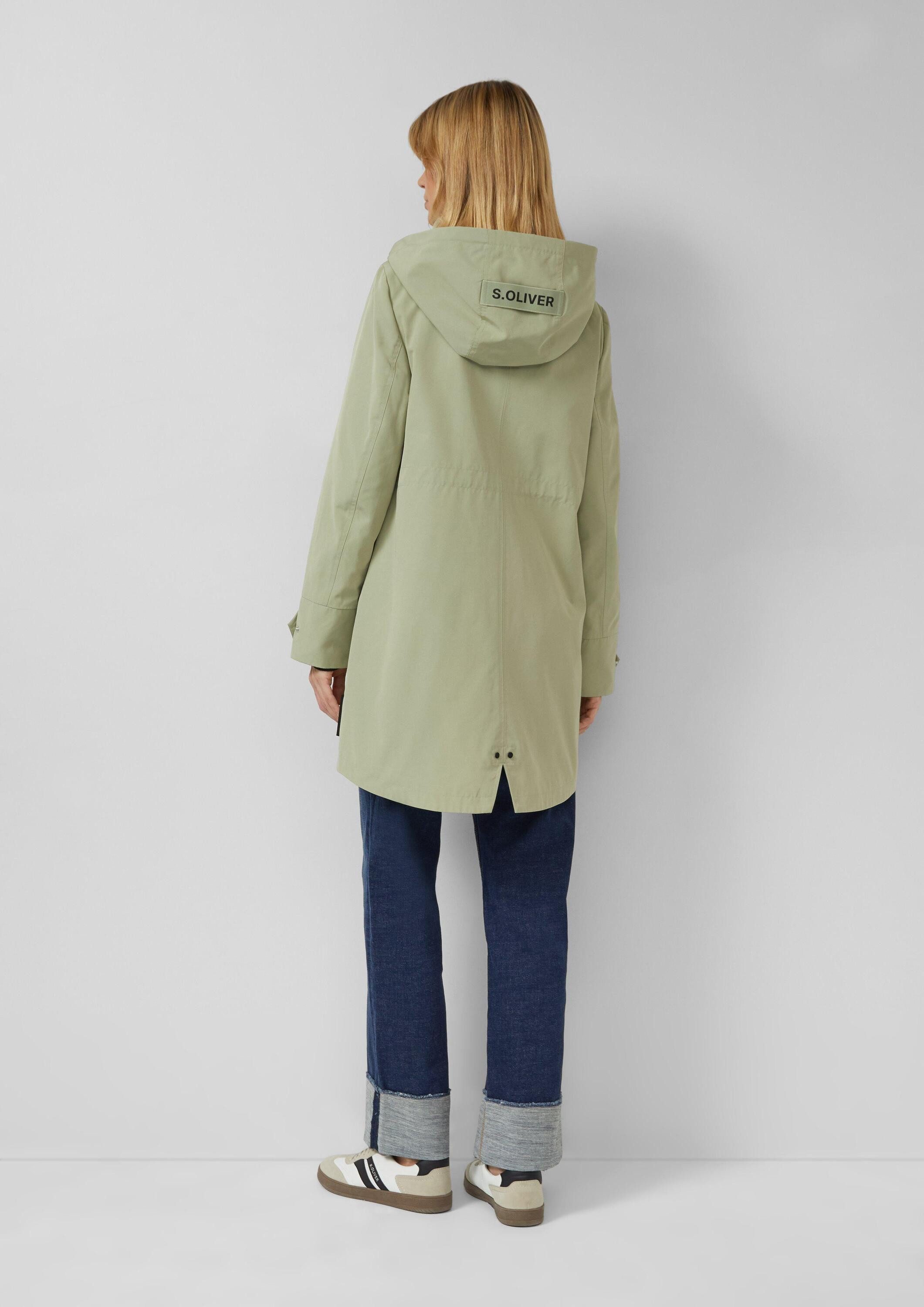 s.Oliver Parka Outdoor-Jacke Parka mit Kapuze und Taillenregulierung