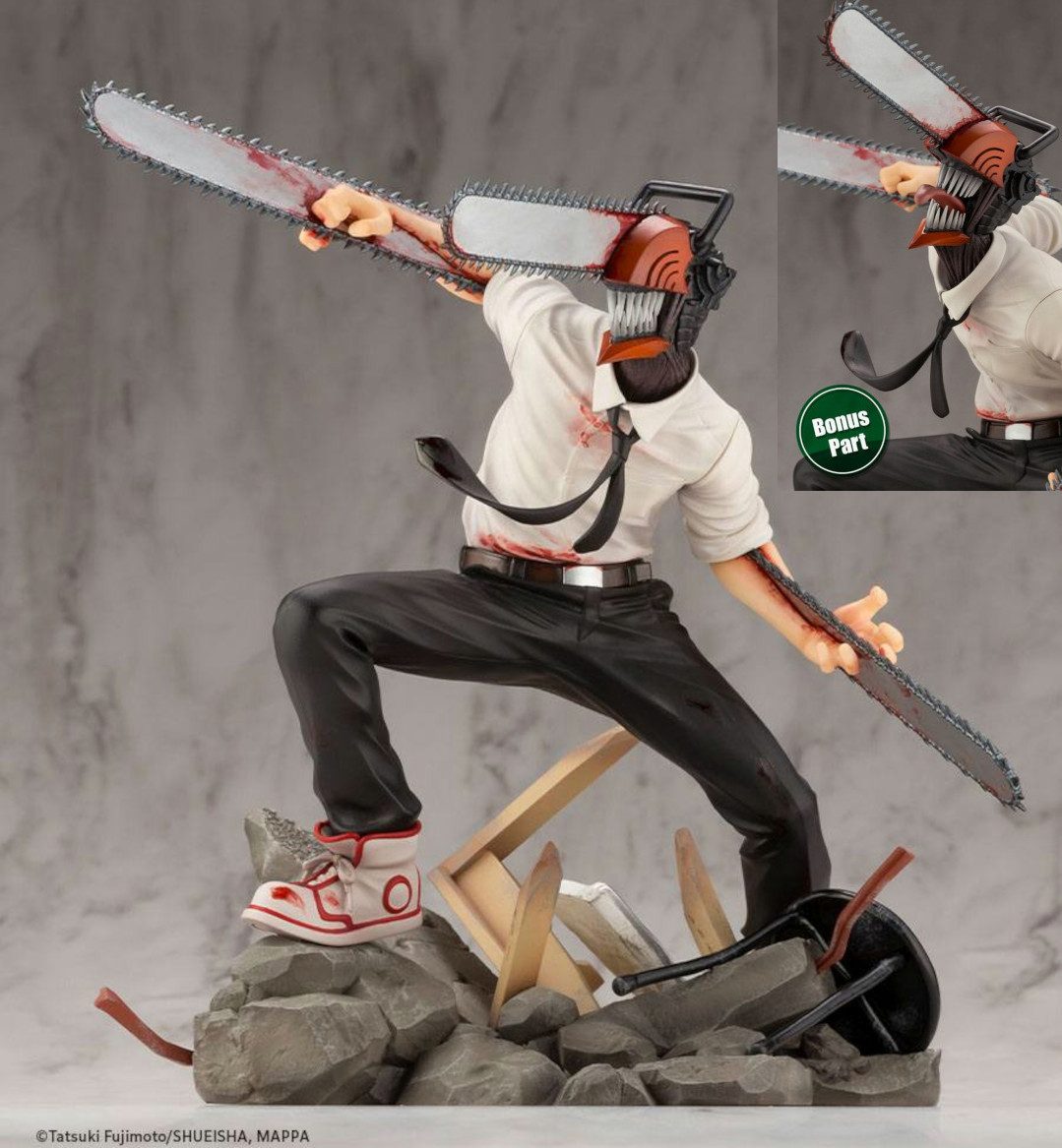Kotobukiya Actionfigur Chainsaw Man 1/8 Chainsaw Man ARTFX J 20 cm PVC Statue Bonus Edition