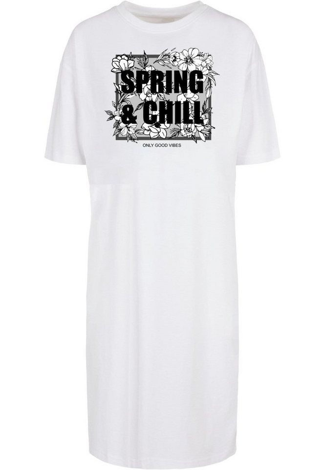 Merchcode Stillkleid Damen Ladies Spring And Chill Oversized Slit Tee Dress  (1-tlg)