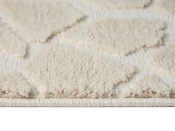 Teppich »Geron« in Stein-Optik, Home affaire, rechteckig, Höhe: 19 mm, dichte Qualität, Woll-Look, Boho, mit Fransen, Scandi-Look