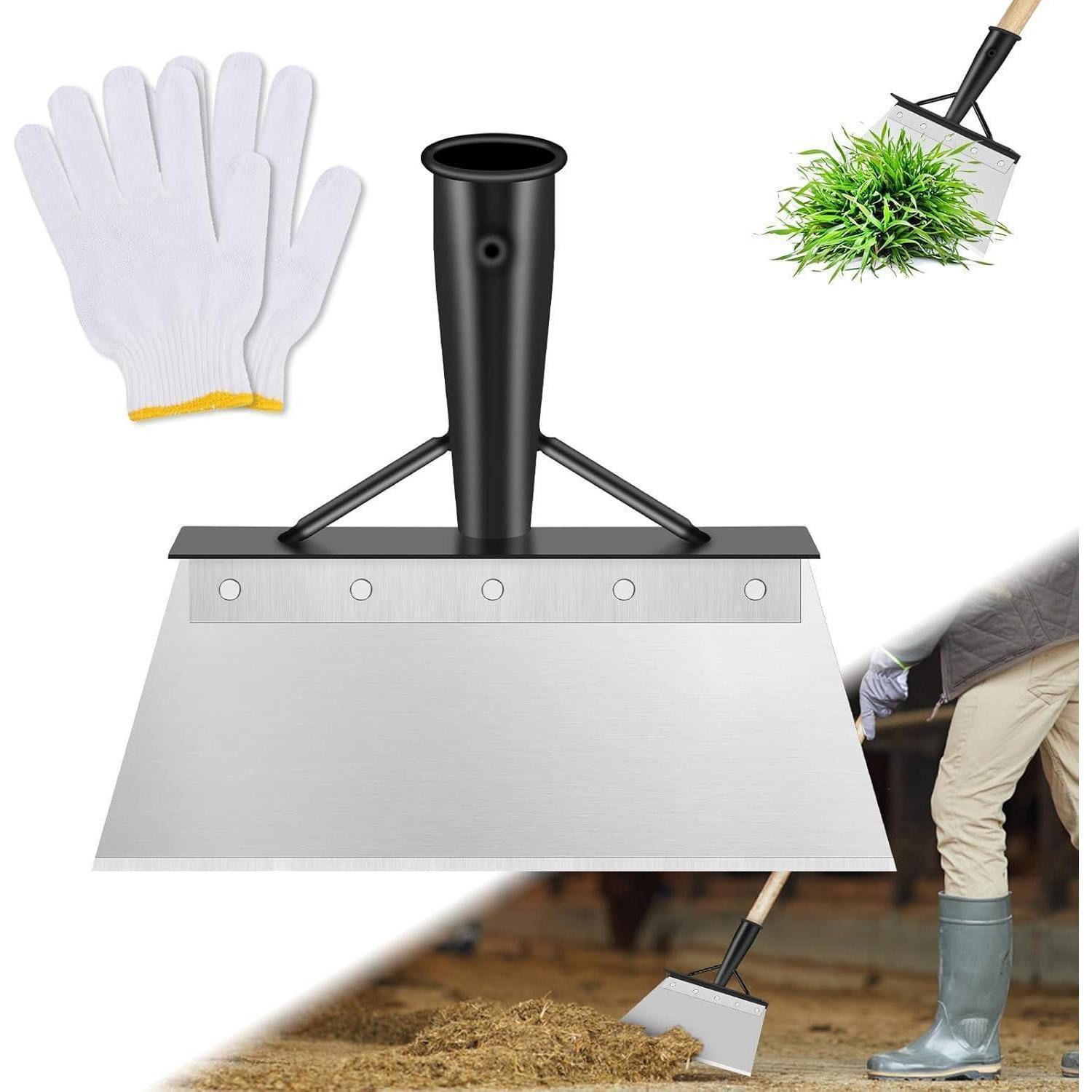 LuxusKollektion Schaufel Multifunktionale Reinigungsschaufel Edelstahl 25cm für Jäten