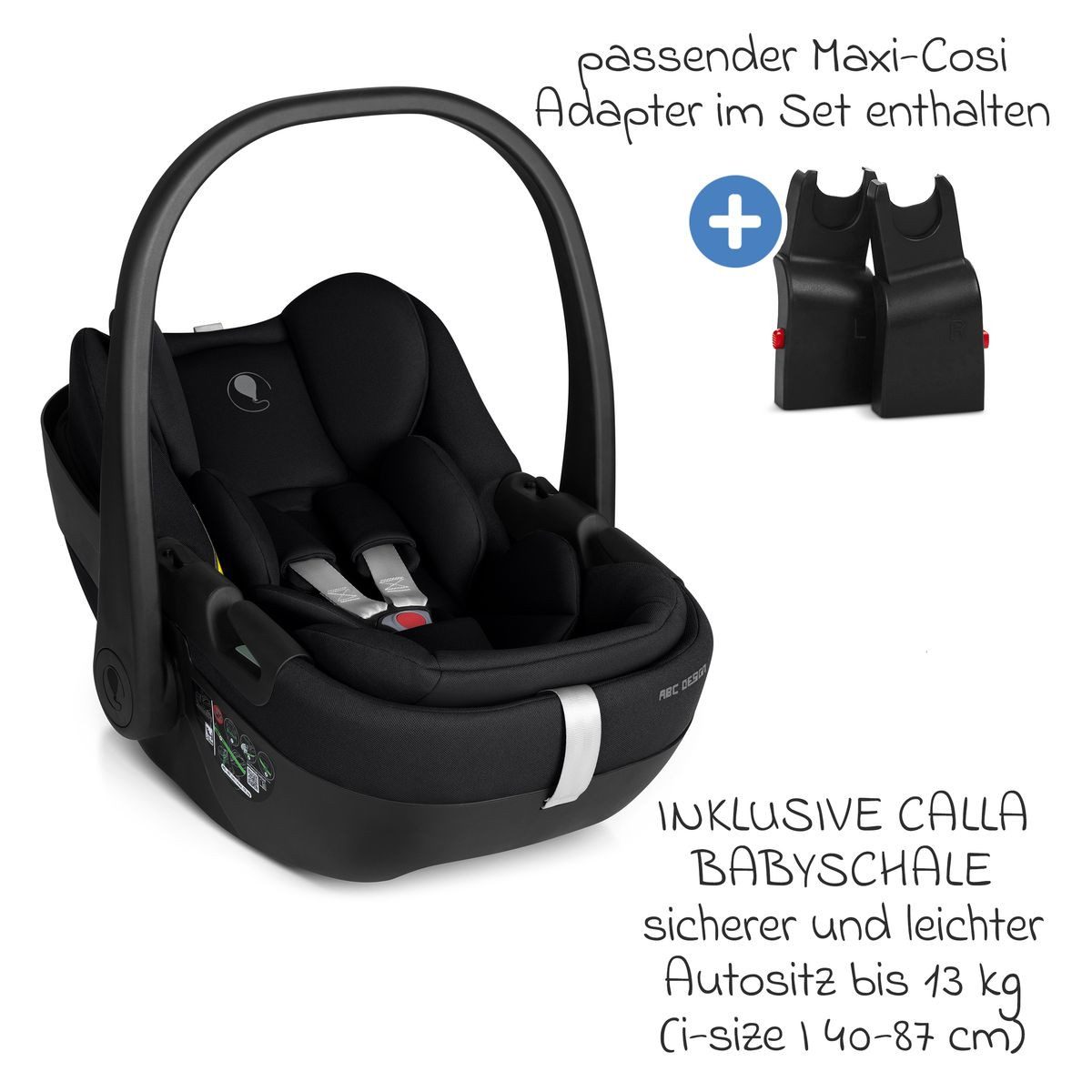 ABC Design Kombi-Kinderwagen Salsa Core - Ink, 3in1 Kinderwagen Buggy Set mit Babywanne, Babyschale Calla & Sportsitz