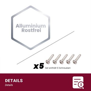 HOOZ Türbodendichtung Türdichtung Aluminium 100 cm (kürzbar) aluminium, L: 100 cm, (1-St), Aluminium