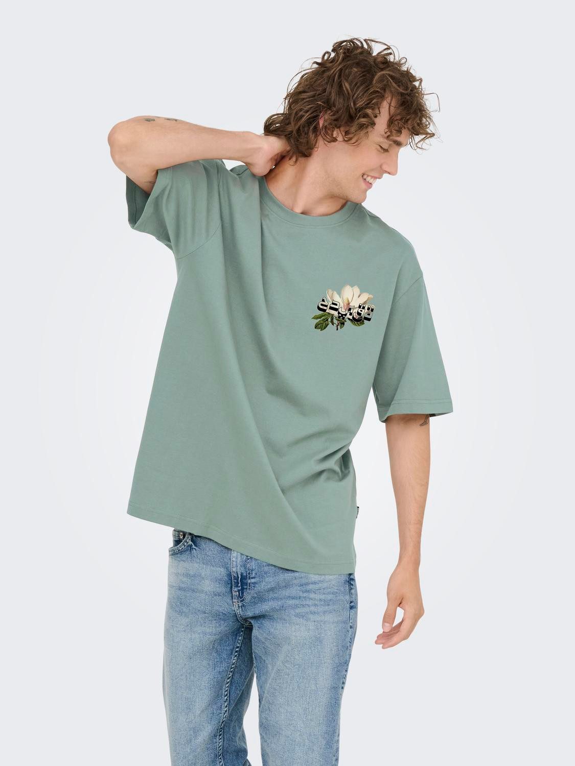 ONLY & SONS T-Shirt ONSFRANK RLX SS TEE NOOS Baumwolle, relaxed fit