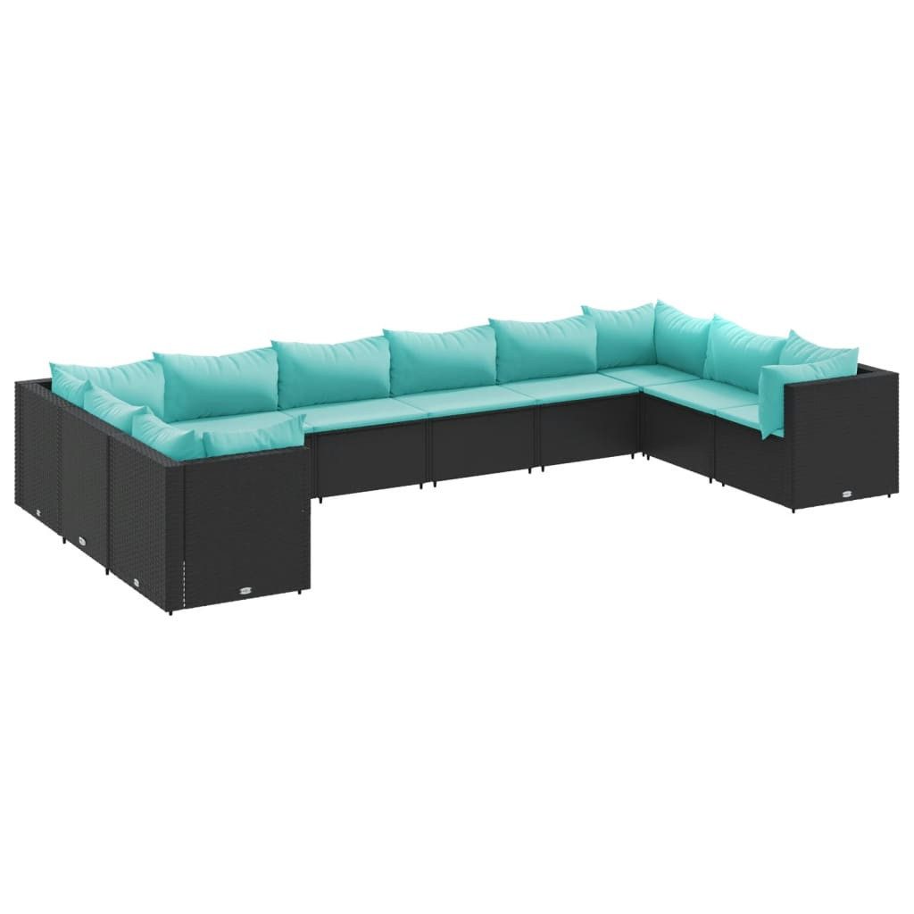 vidaXL Gartenlounge-Set 10-tlg. Garten-Lounge-Set mit Kissen günstig online kaufen