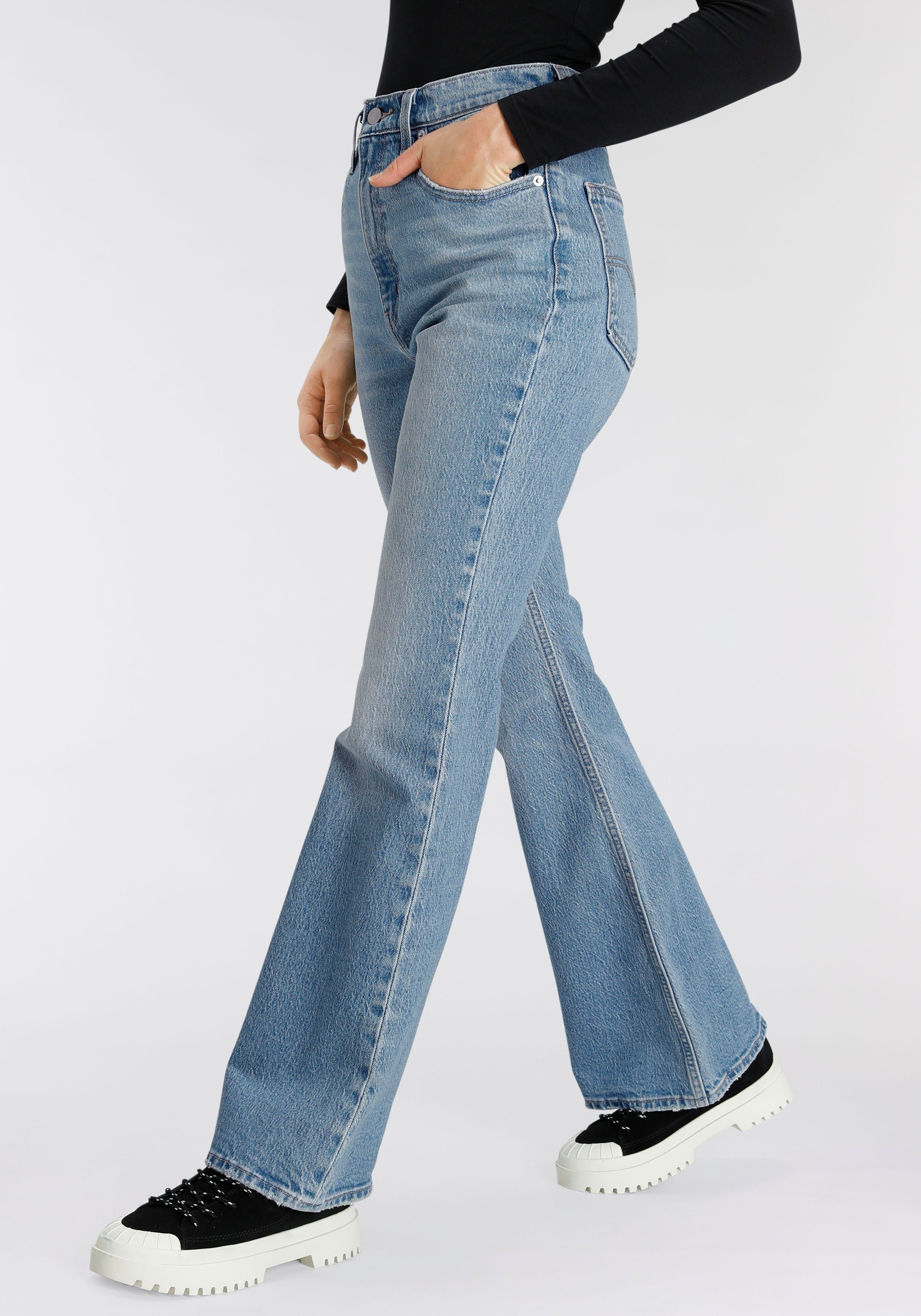 blue indigo Levi's® 70S FLARE Schlagjeans HIGH light