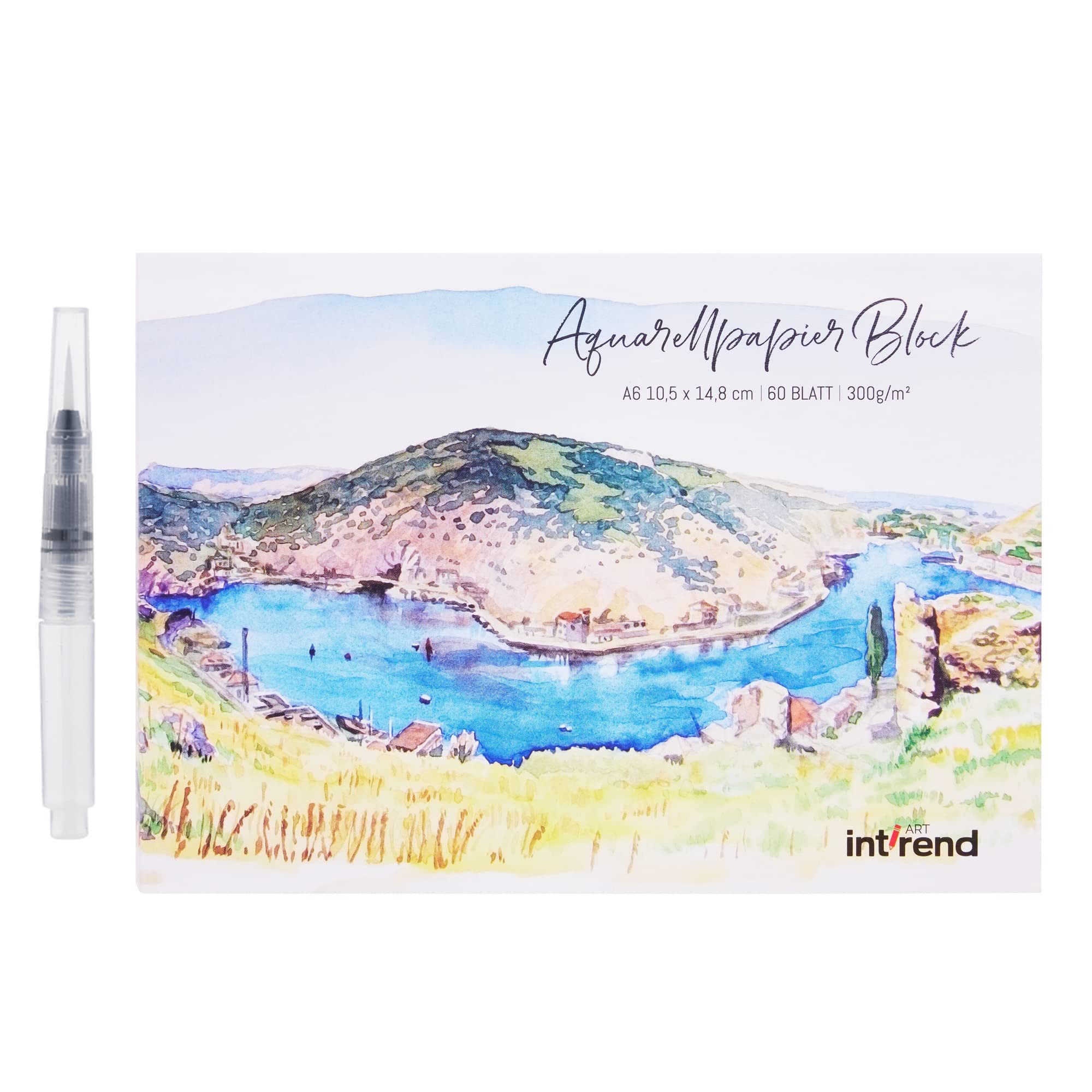 int!rend Aquarellpapier Aquarellpapier A6 300g/m² - 60 Seiten - Aquarellblock