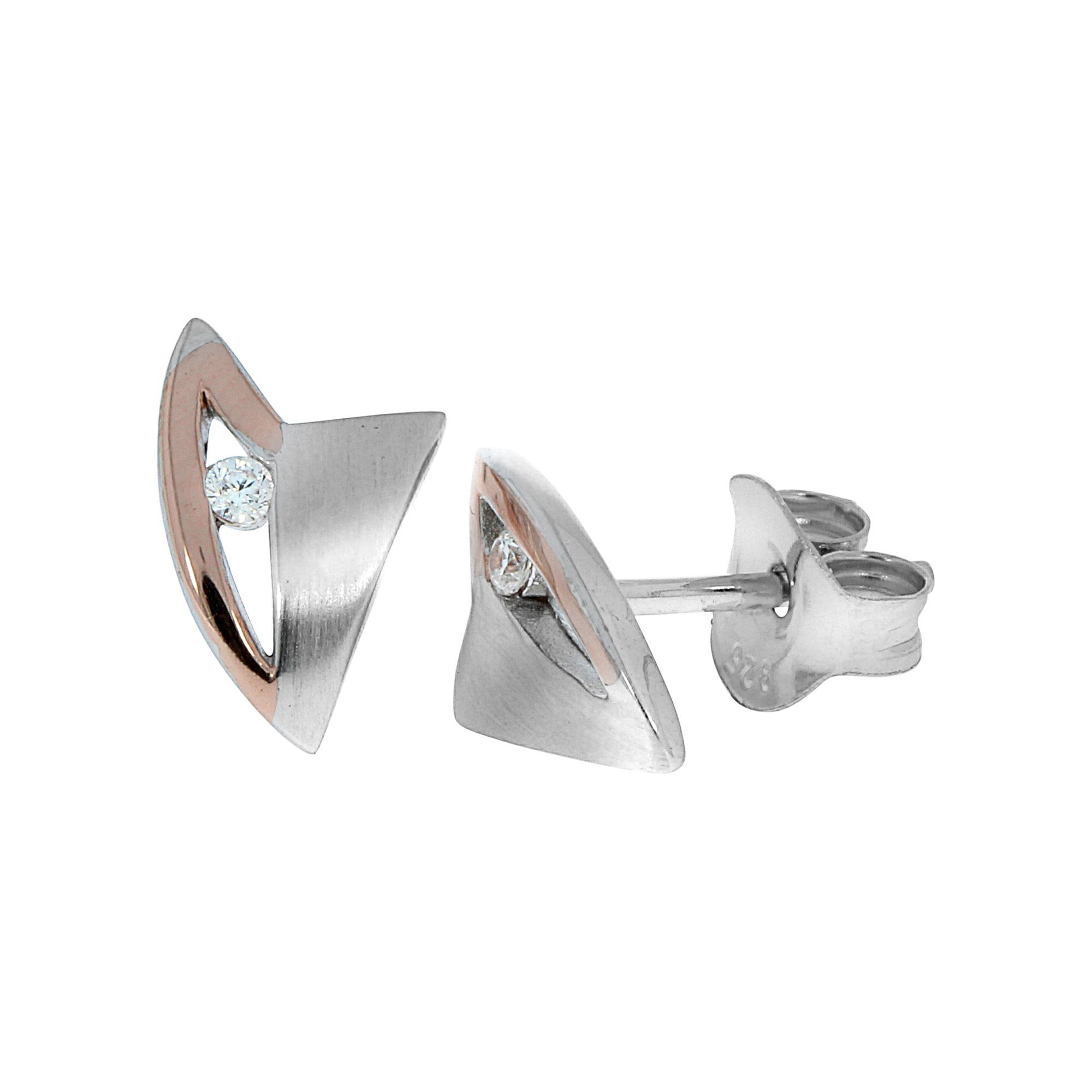 Zeeme Paar Ohrstecker Silber 925 zweifarbig günstig online kaufen