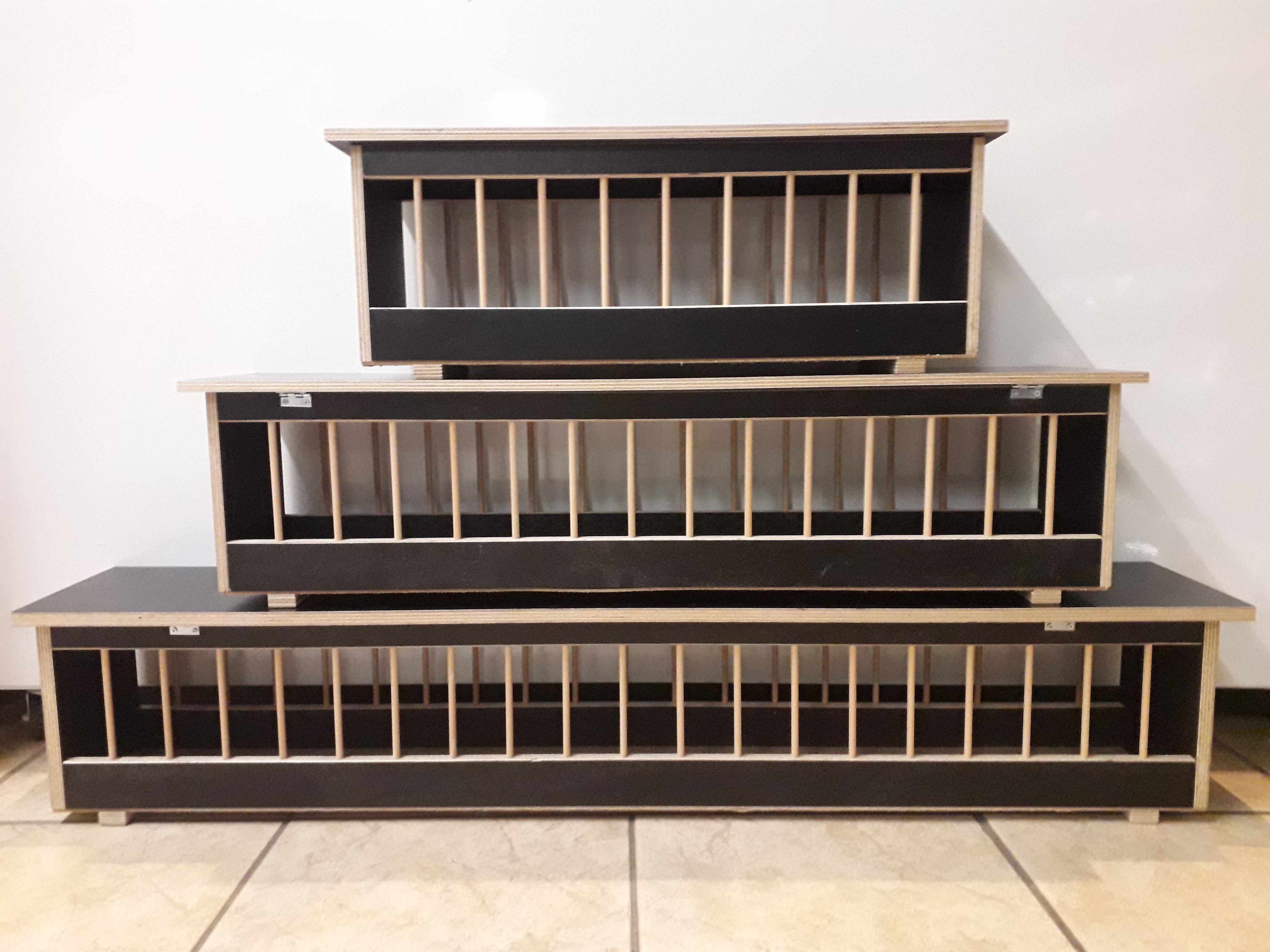 Fritz Göbel Kleintierstall Göbel Holzdeckeltrog 100 cm, für Tauben + Hühner, 70758