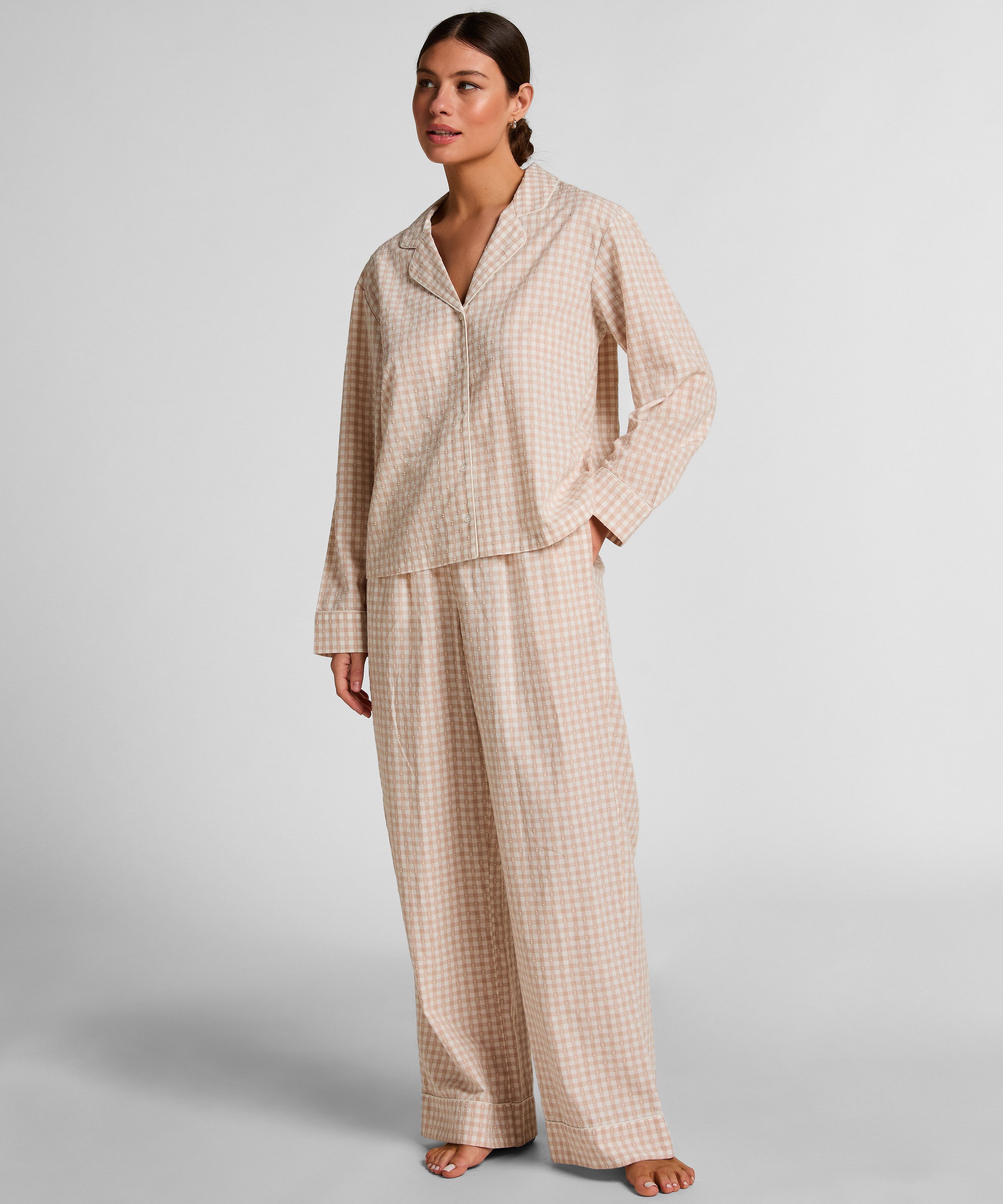Hunkemöller Pyjama Dobby Pyjamahose Gewebte Baumwolle