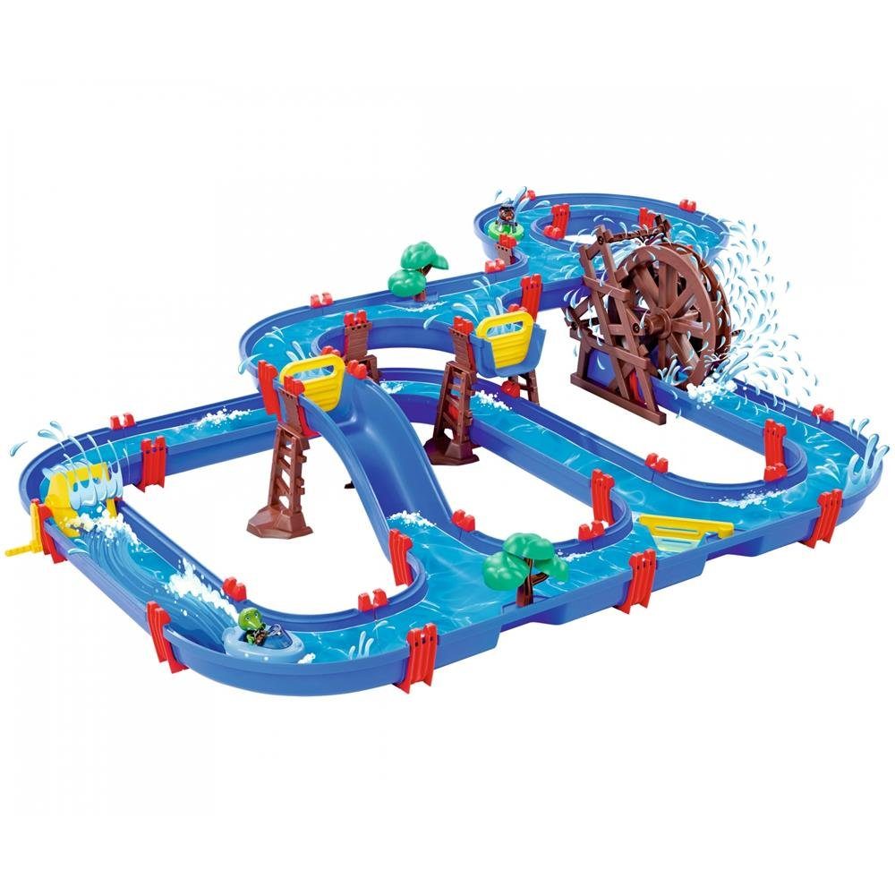 Aquaplay Wasserspieltisch MegaWaterWheel, Wasserbahn mit Wasserrad, Rutsche und Wasserfall