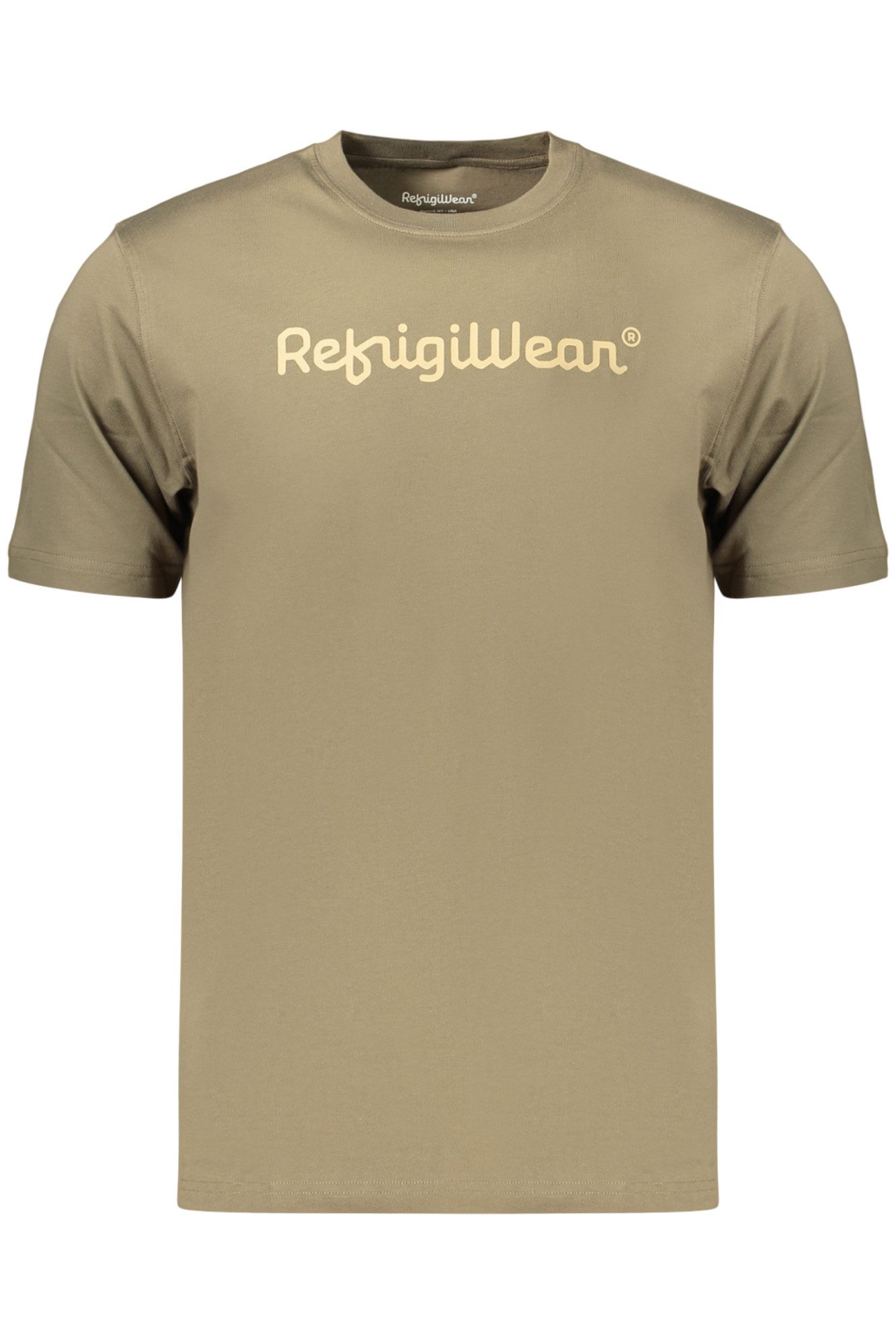 RefrigiWear T-Shirt Grünes Herren Kurzarm-T-Shirt mit Rundhals und