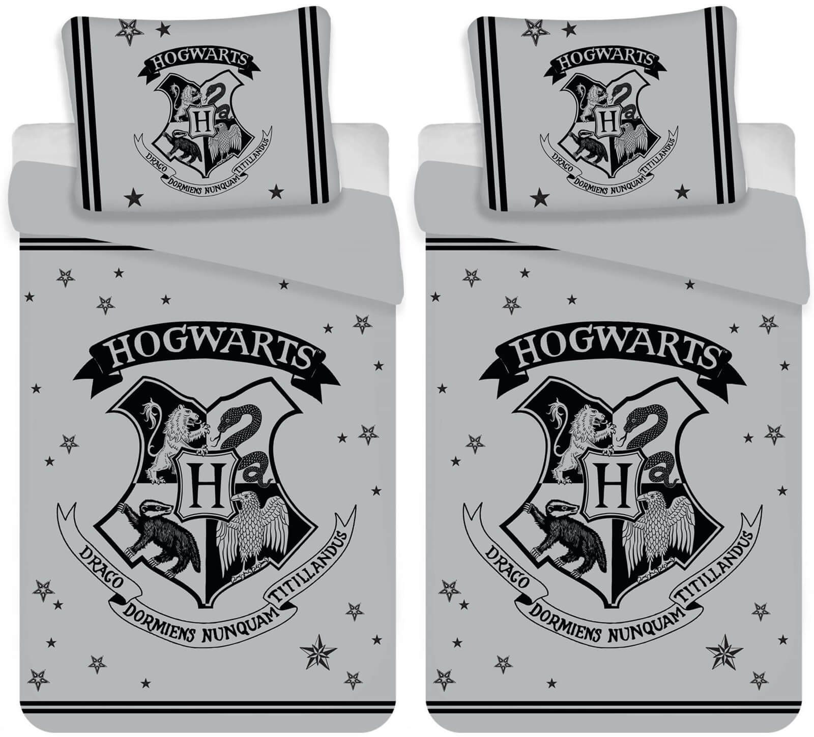 Harry Potter Hogwarts 2 x Wende-Bettwäsche-Set für 2 Personen 135x200 Bettware 