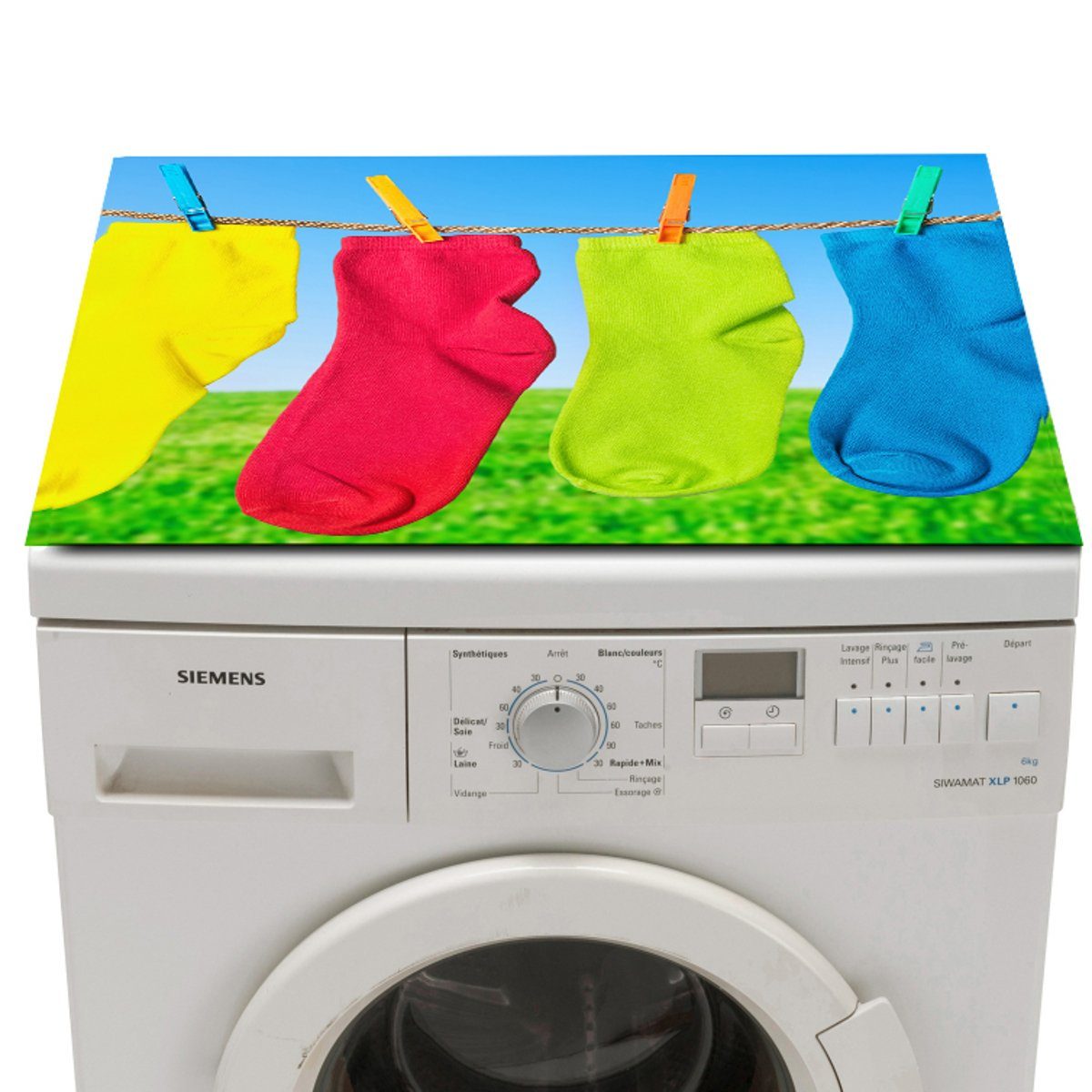 Sanixa Dekomatte Auflage Waschmaschine Schutzmatte, Zubehör für Waschmaschinen und Trockner, 60x60 cm