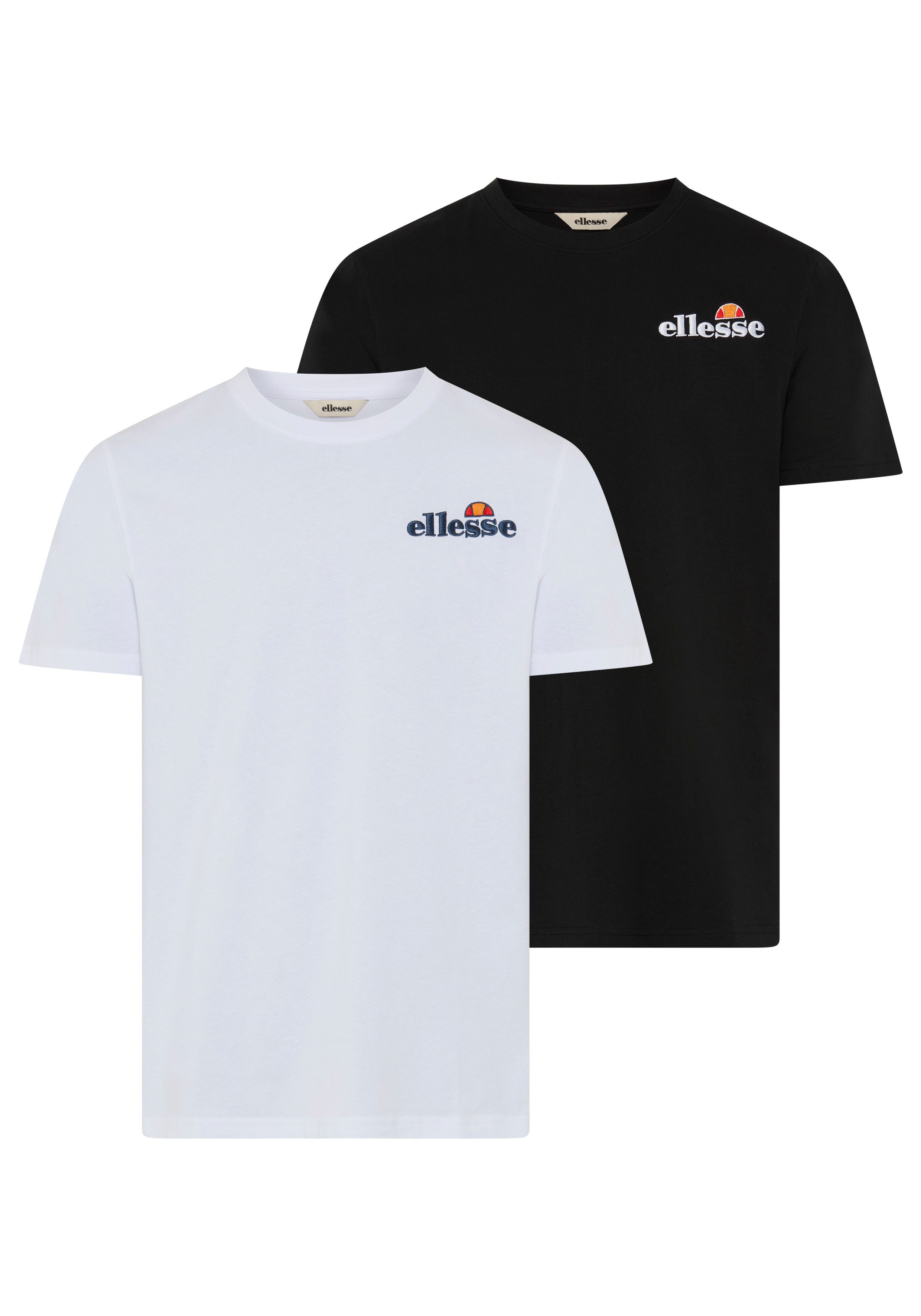 Ellesse T-Shirt Packung (Packung, 2-tlg) Packung mit 2 Teilen, aus Baumwolle