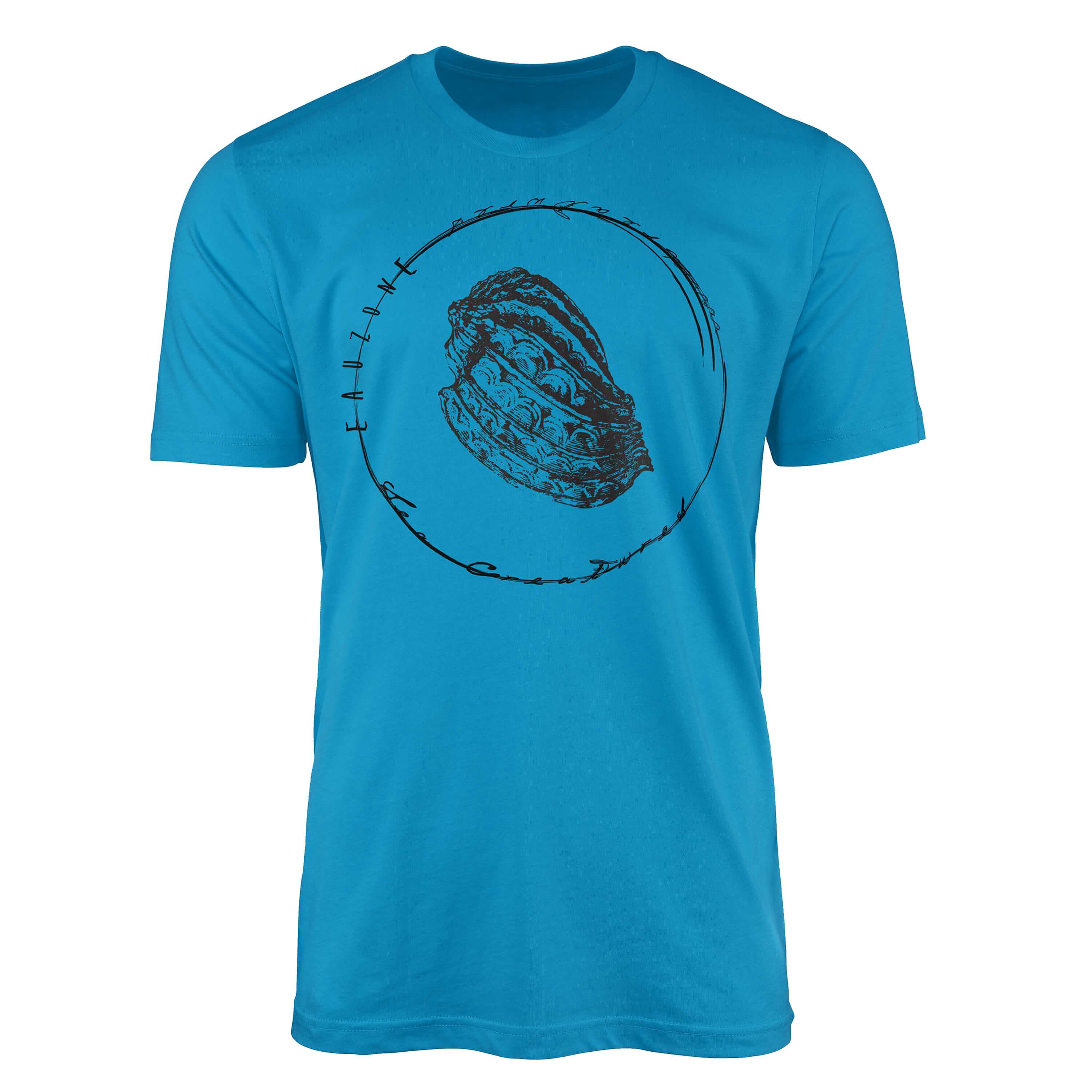 Sinus Art T-Shirt T-Shirt Tiefsee Fische - Serie: Sea Creatures, feine Struktur und sportlicher Schnitt / Sea 072 Atoll