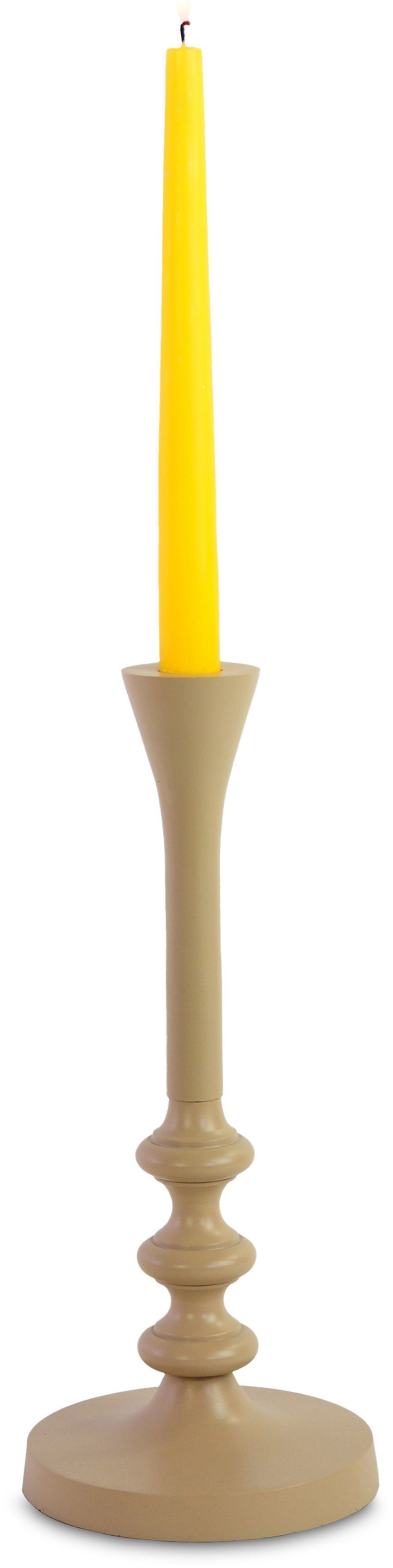 RIFFELMACHER & Weihnachtsdeko, aus cm Kerzenhalter Höhe grau matt, Kerzenständer, Aluminium, Kerzenleuchter, WEINBERGER 30