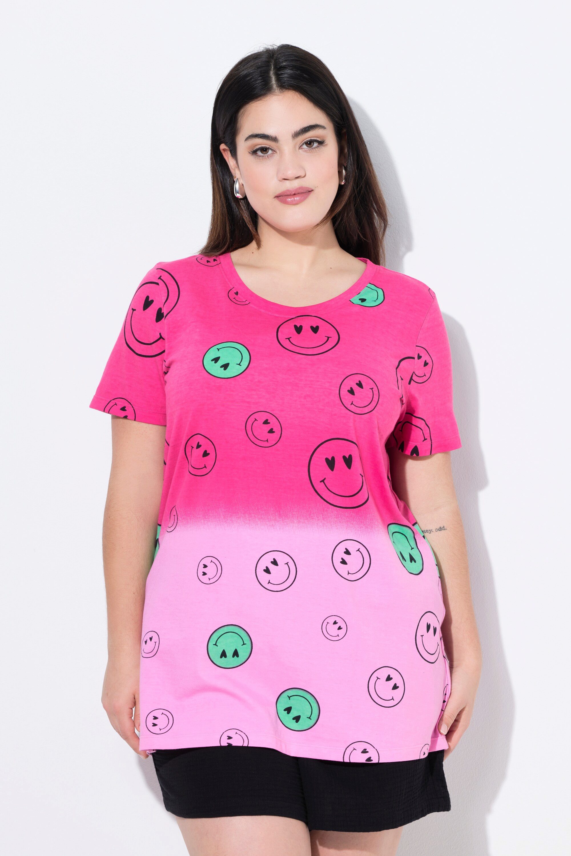 Angel of Style T-Shirt T-Shirt Smiley-Muster günstig online kaufen