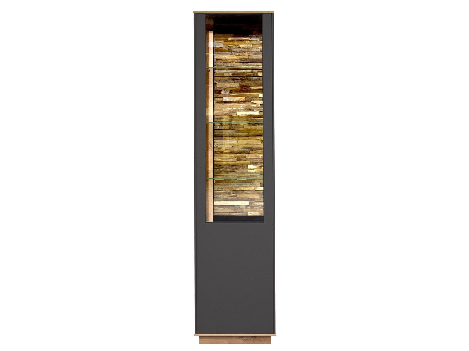 Storado Standvitrine Faro Sockel Spalte T fehlt 20047 Die Standvitrine Faro (43x186x42 cm) kombiniert Anthrazit matt mit.