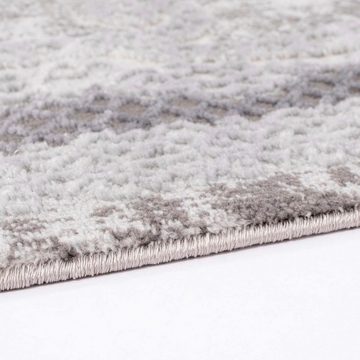 Bettumrandung Platin 7741 Carpet City, Höhe 11 mm, (3-tlg), Bettvorleger, Ornamente, Glänzend durch Polyester, Läufer-Set