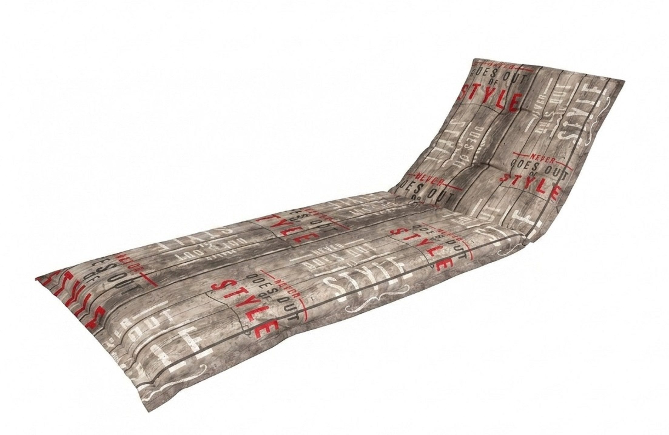 Madison Liegenauflage C 067 grau 200x60 cm Auflage für Liege Kissen Polster Einlage, (1 Auflage, 1 St., 1 Stück), für Gartenliegen
