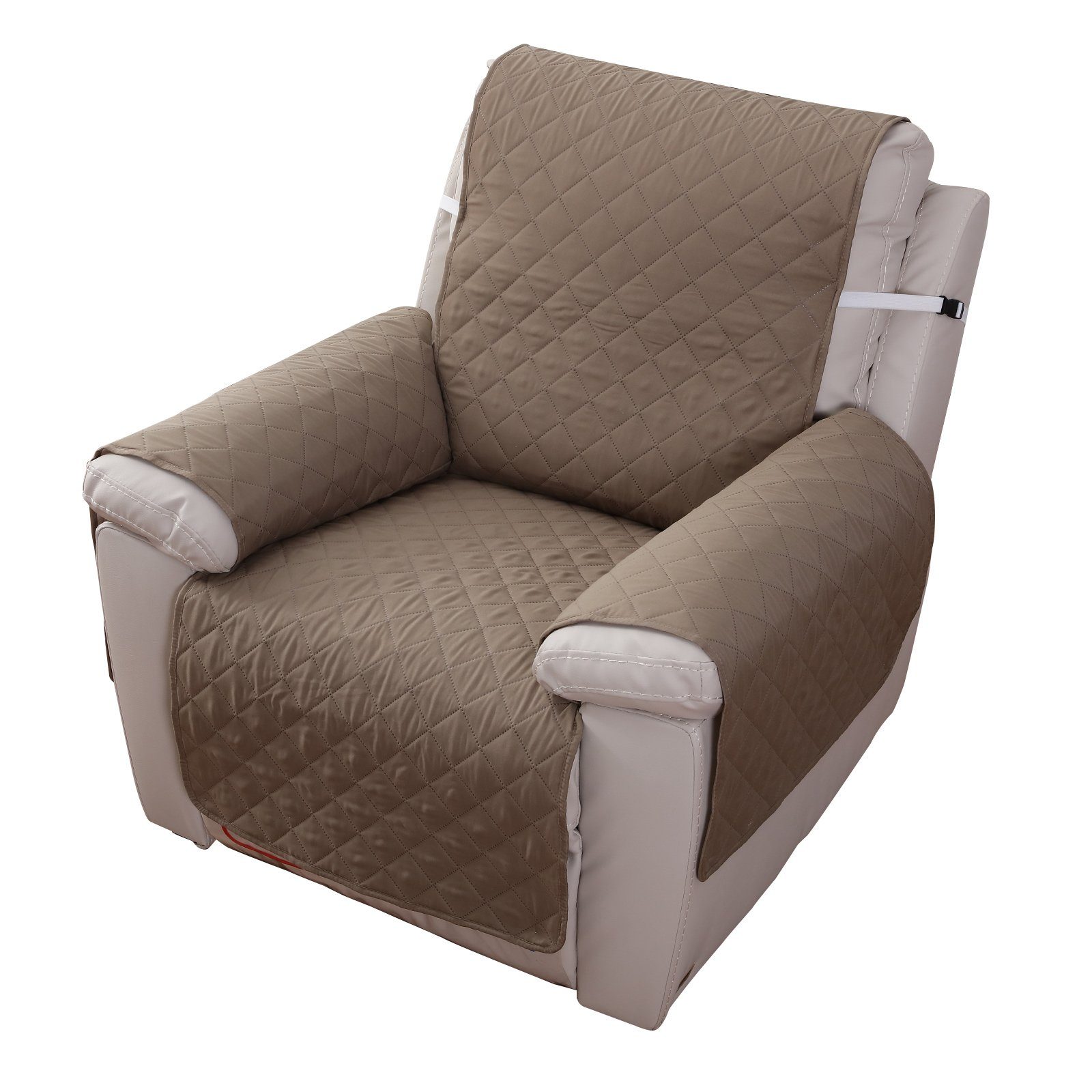 Sesselhusse mit elastischem Band, für Haustier-Matte Einzelsitz Sessel, Rosnek, Möbelschutzbezug Khaki