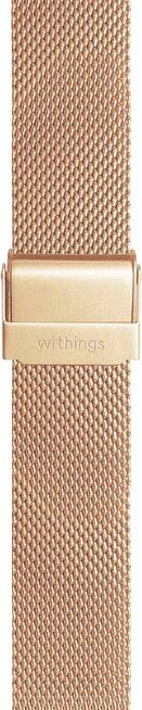 Withings Wechselarmband Milanaise Armband 18mm Roségold, Schiebeverschluss  variabel einstellbar (ohne Werkzeug)