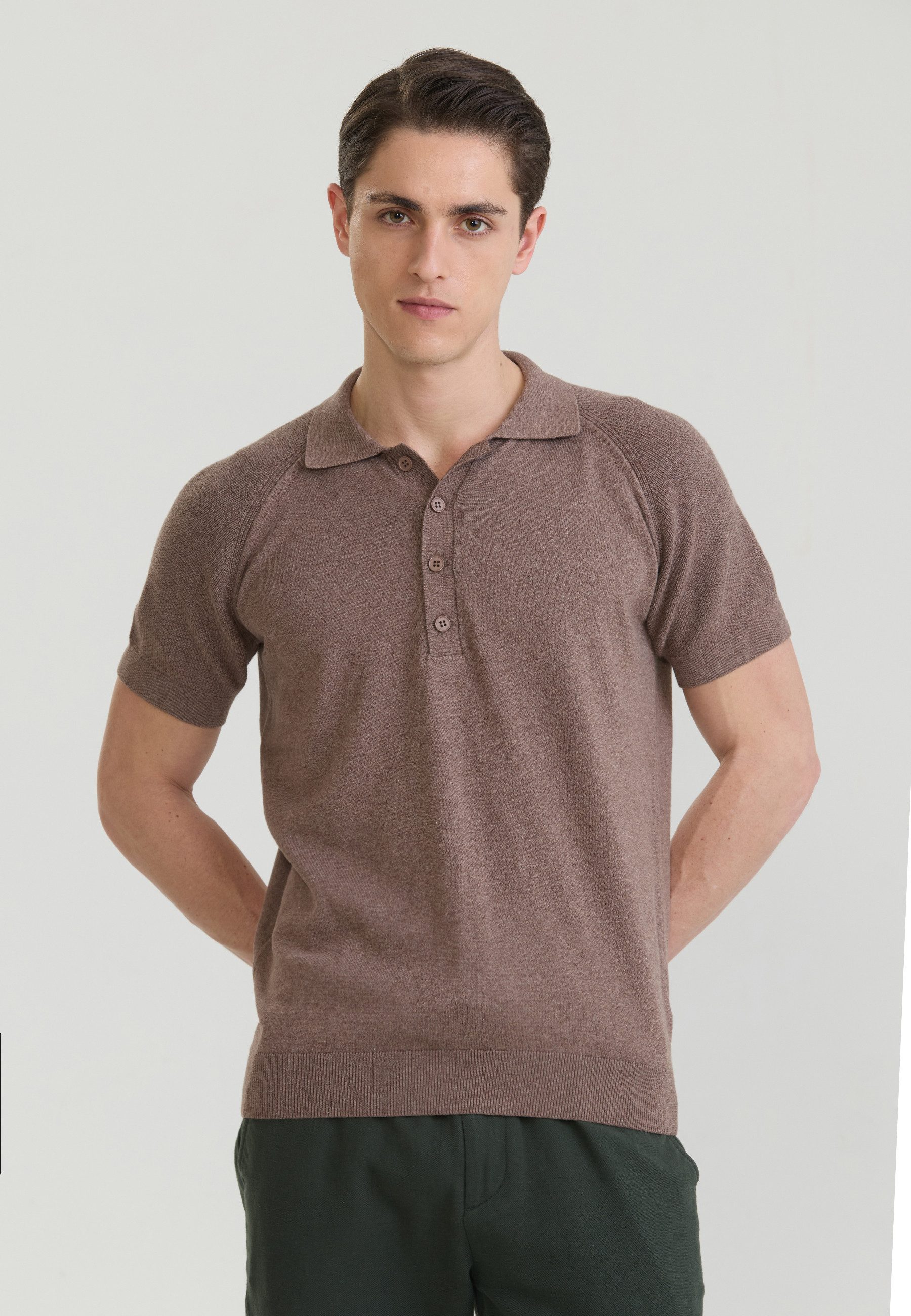 Felix Hardy Poloshirt Strick-Polo Shirt Kurzarm
