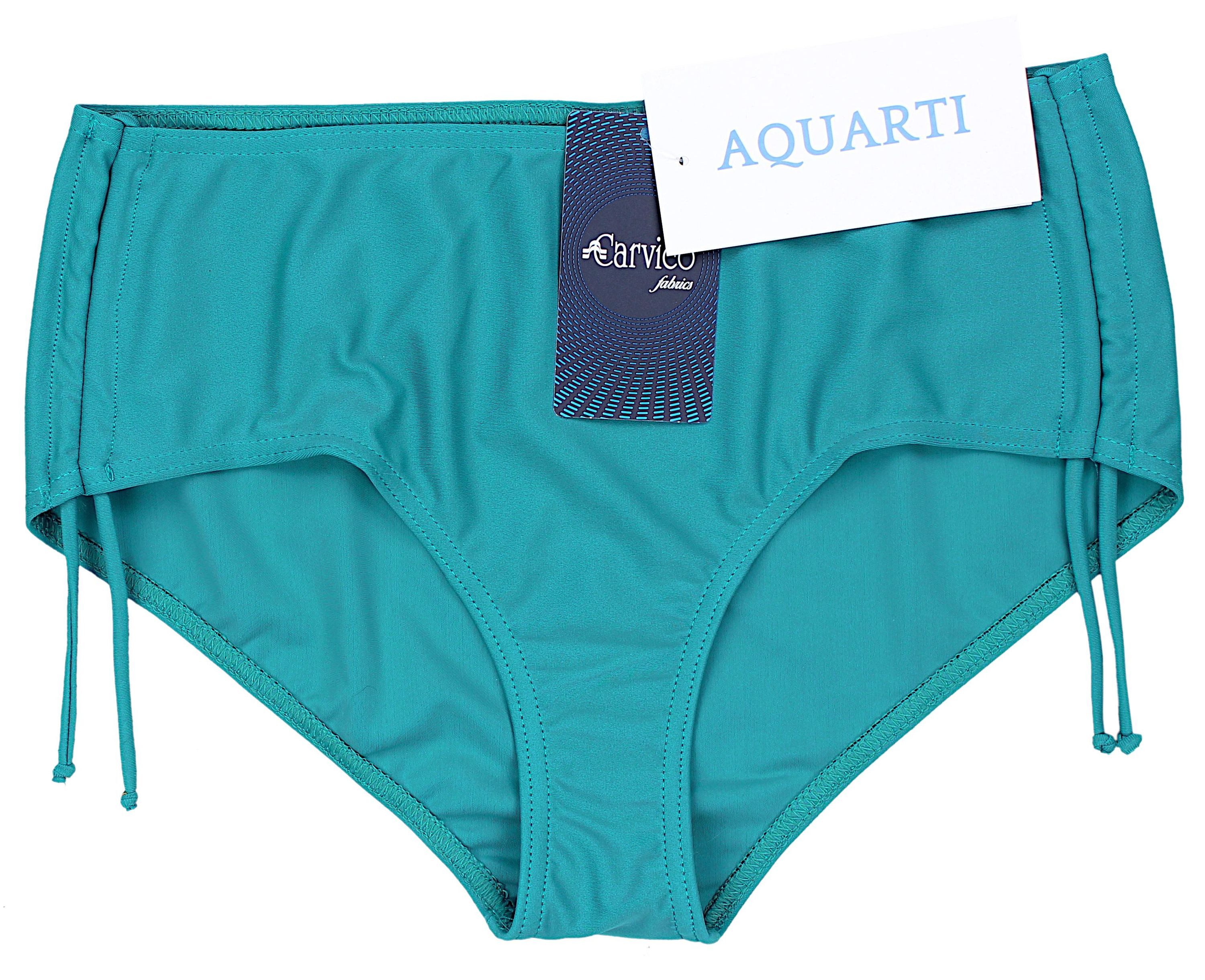 Aquarti Bikini-Hose Aquarti Damen Bikinihose mit Raffung und Schnüren