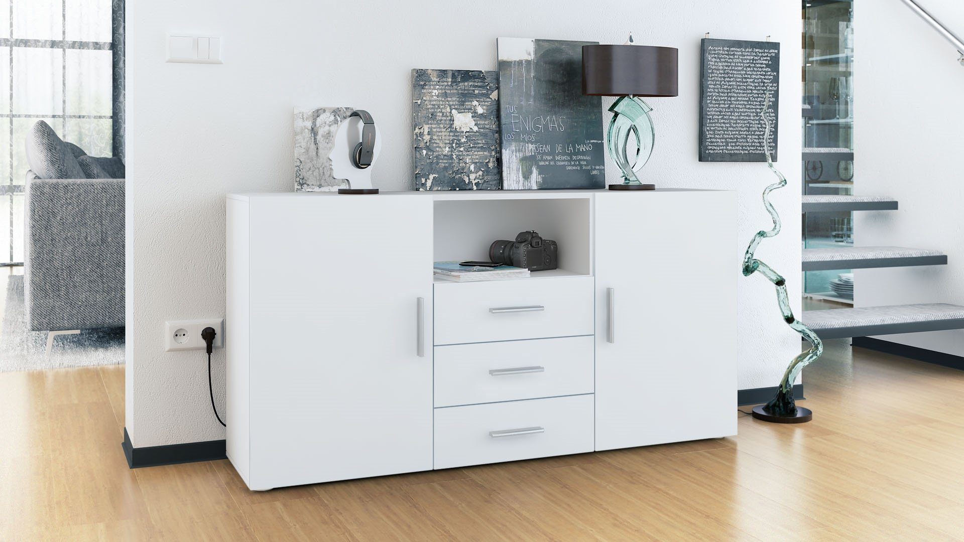 Vladon Sideboard Skadu (Kommode, mit 2 günstig online kaufen