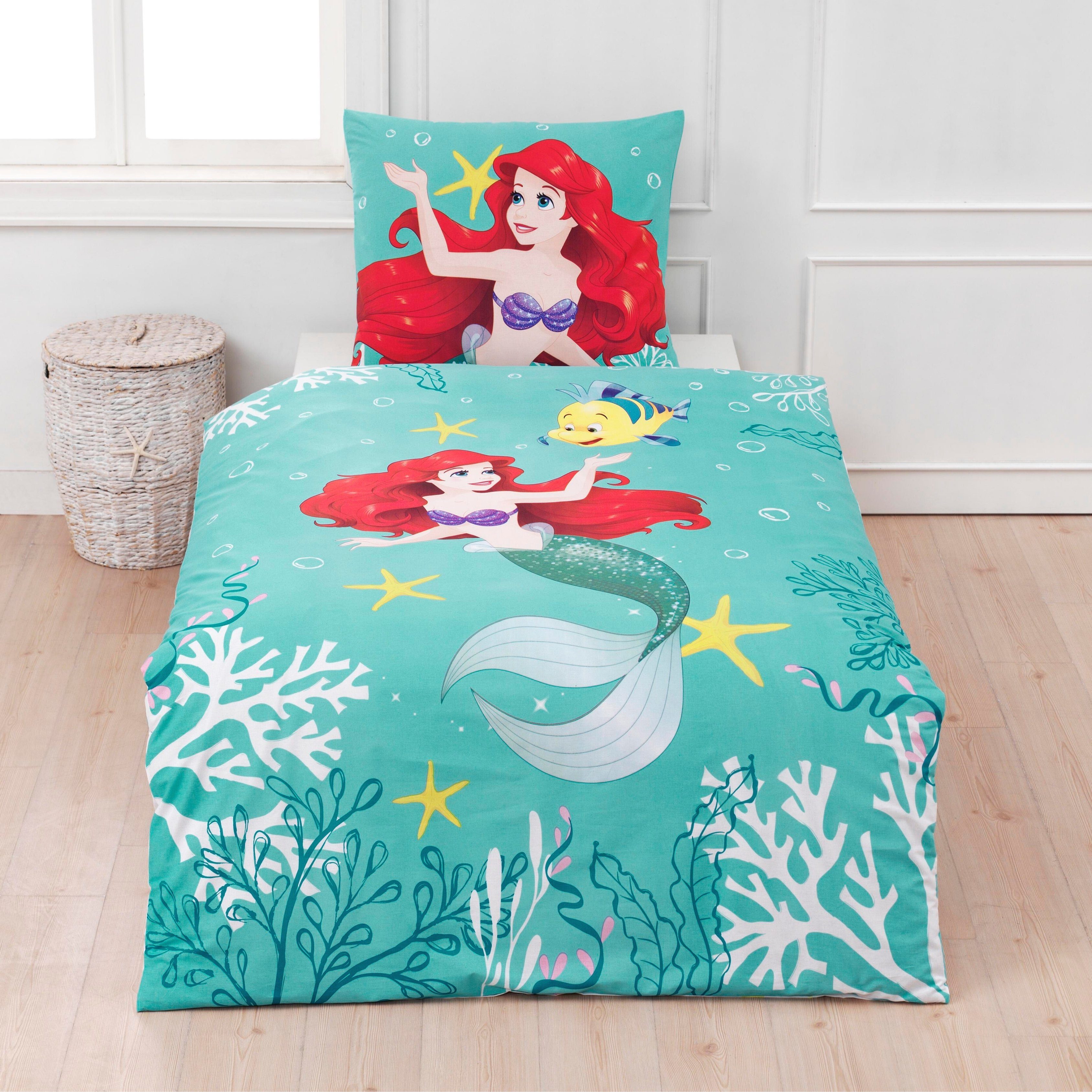 MTOnlinehandel Bettwäsche Arielle Meerjungfrau 135x200 + günstig online kaufen