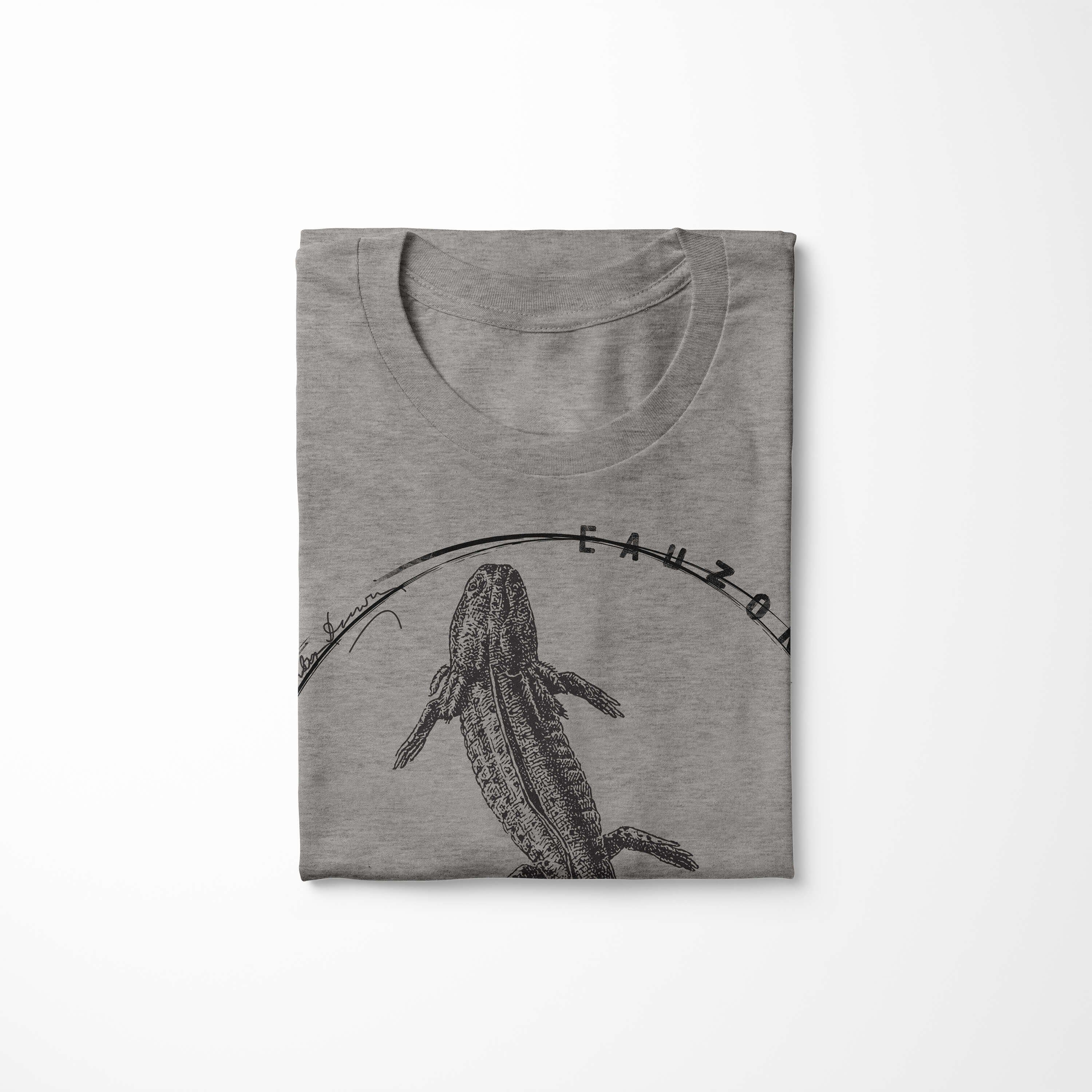 T-Shirt Sinus Herren Art T-Shirt Evolution Axolotl Ash