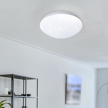 etc-shop LED Deckenleuchte, LED-Leuchtmittel fest verbaut, Kaltweiß, Tageslichtweiß, Deckenleuchte Sternenhimmel LED Küchenlampe Deckenlampe Schlafzimmer