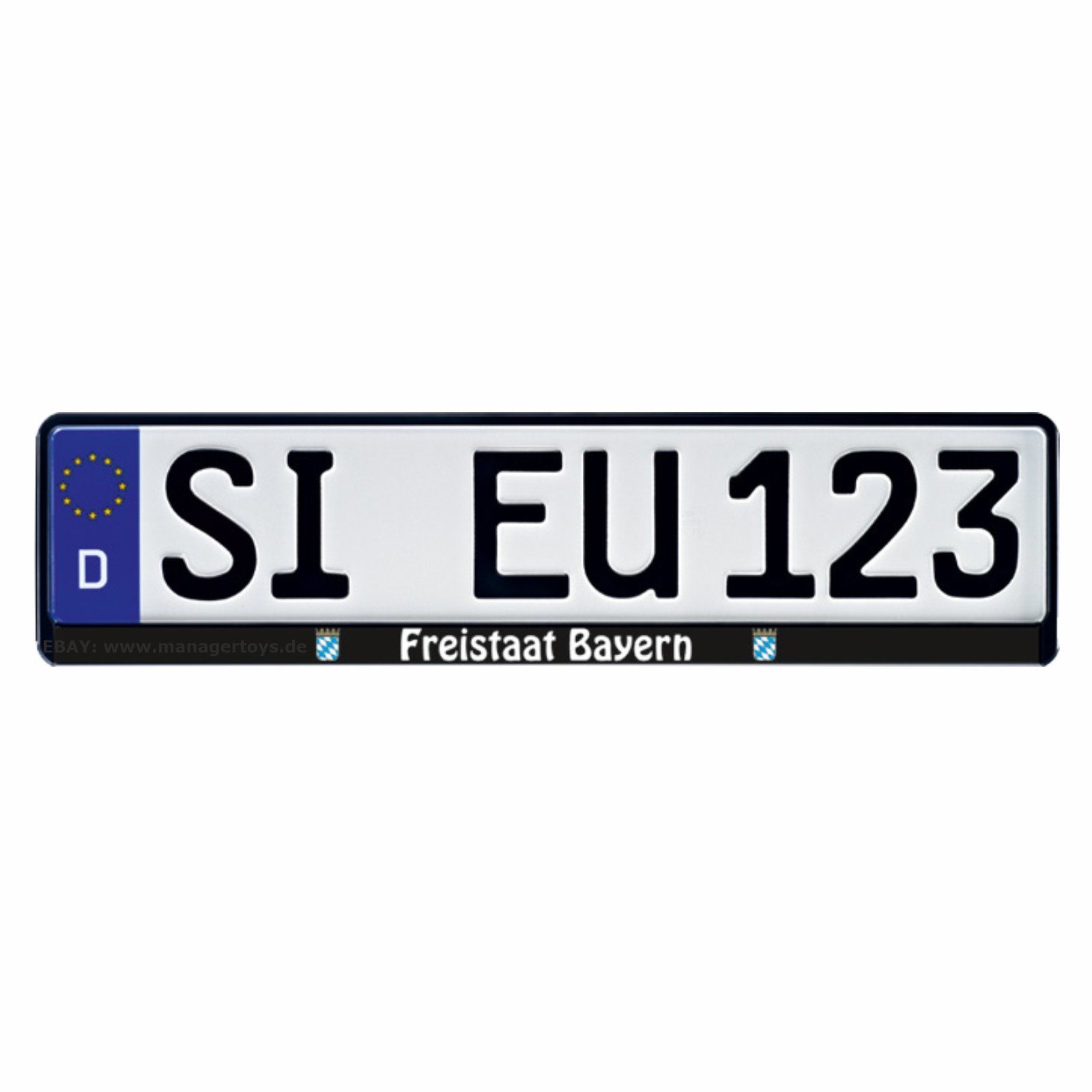 HR Autocomfort Kennzeichenhalter FREISTAAT BAYERN Kennzeichenhalter EU Nummernschildhalter Schildhalter Rahmen