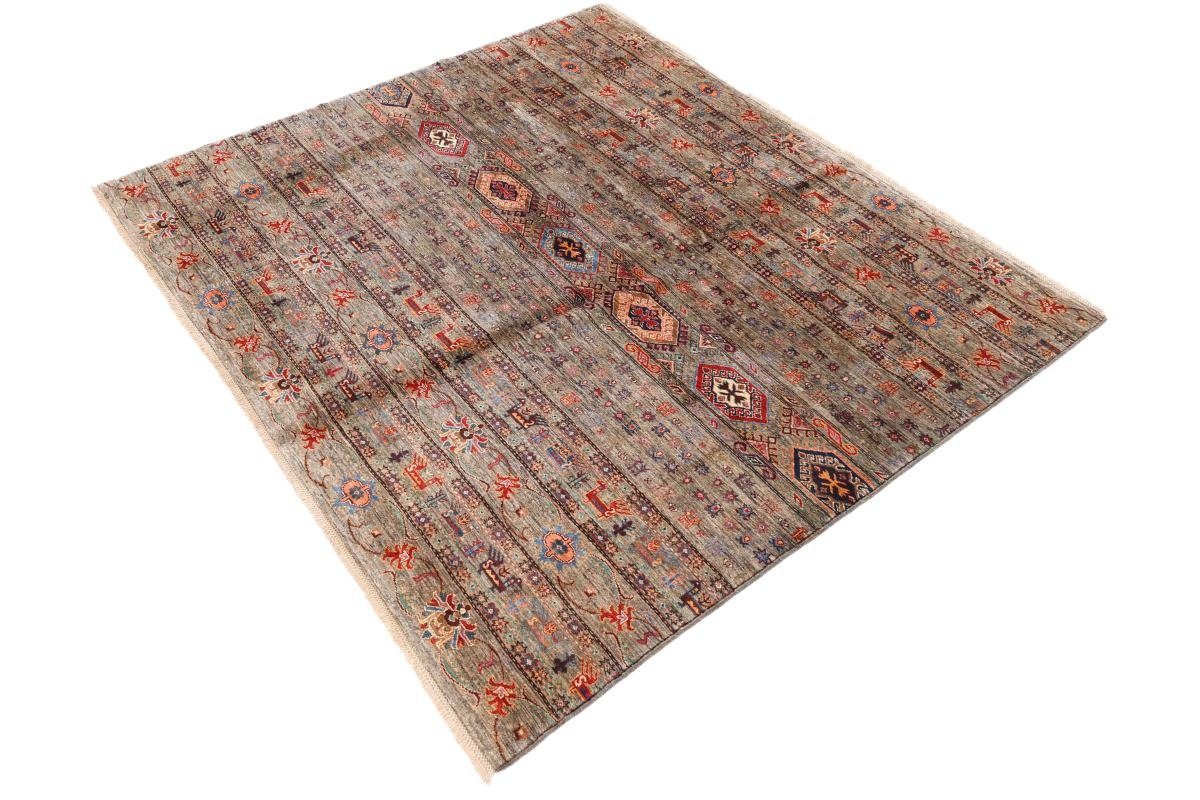 Orientteppich Trading, Nain mm Handgeknüpfter Shaal Arijana Orientteppich rechteckig, 197x181 5 Höhe: Quadratisch,