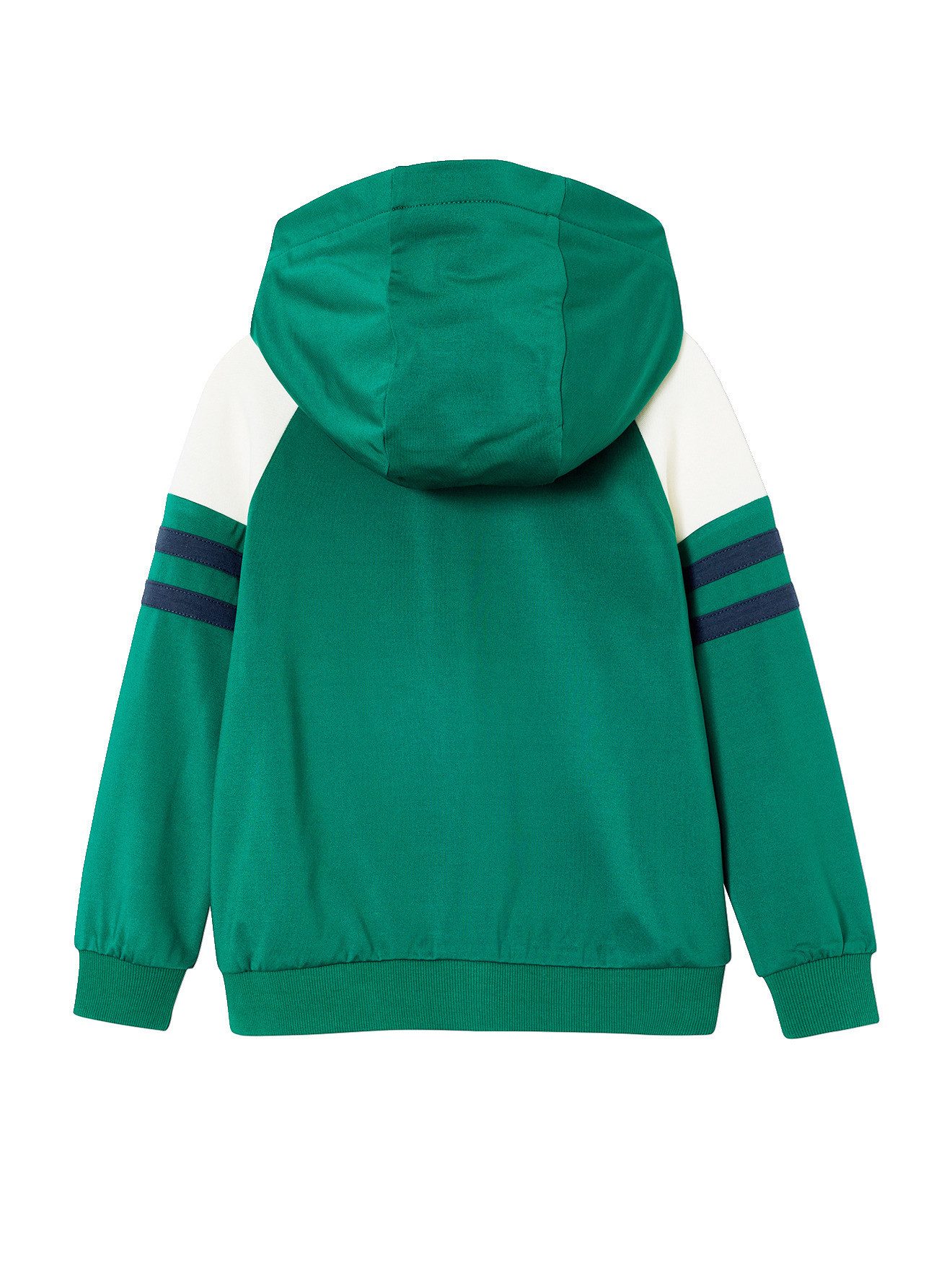 vertbaudet Fleecepullover Jungen Sportjacke mit Kapuze und Reißverschluss Reißverschluss