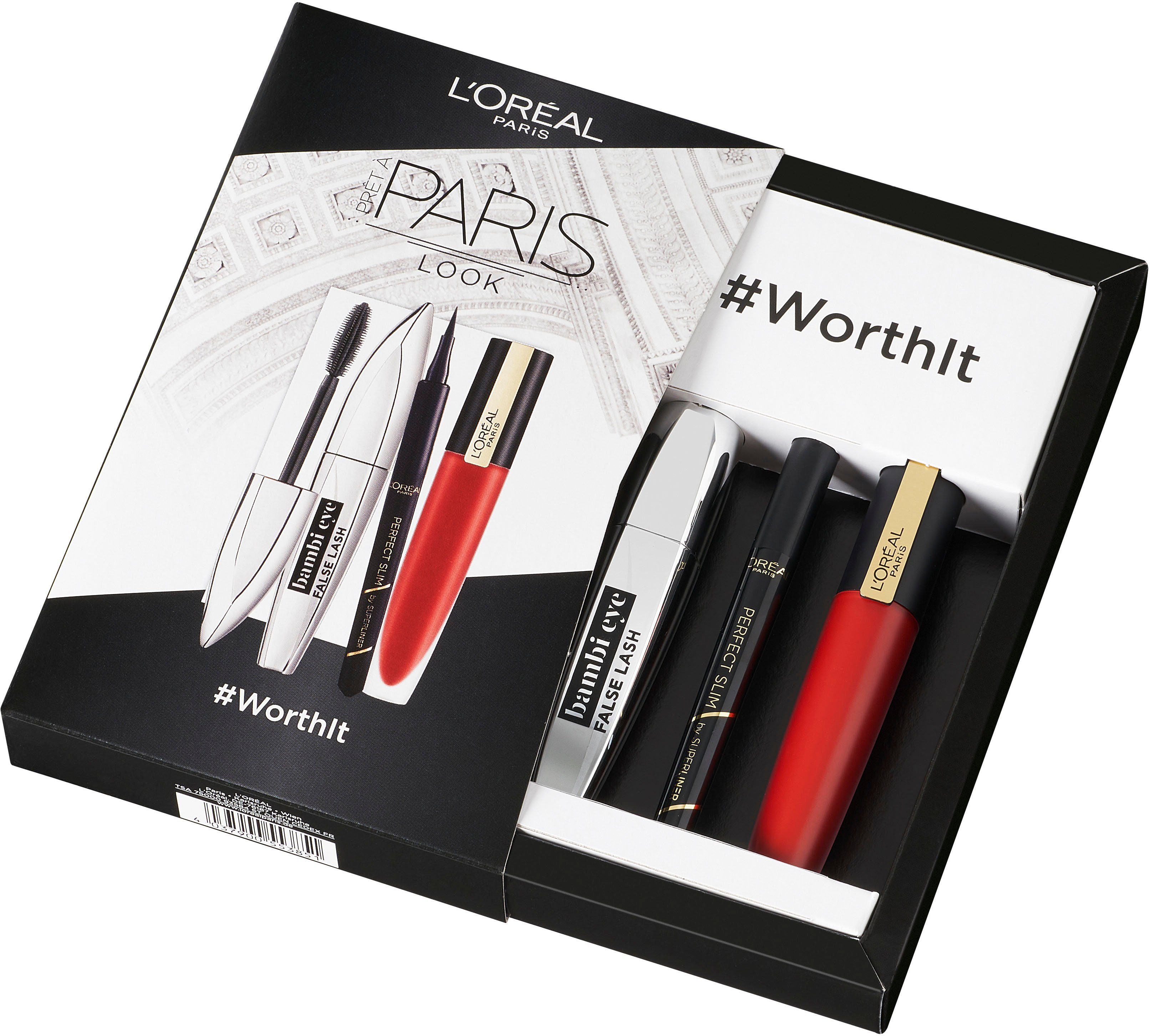 L'ORÉAL PARIS Augen-Make-Up-Set Bambi + 3-tlg. + Signature Rouge Liner