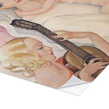 Posterlounge Wandfolie Gerda Wegener, Madonna mit Kind und musizierenden Engeln, Wohnzimmer Malerei