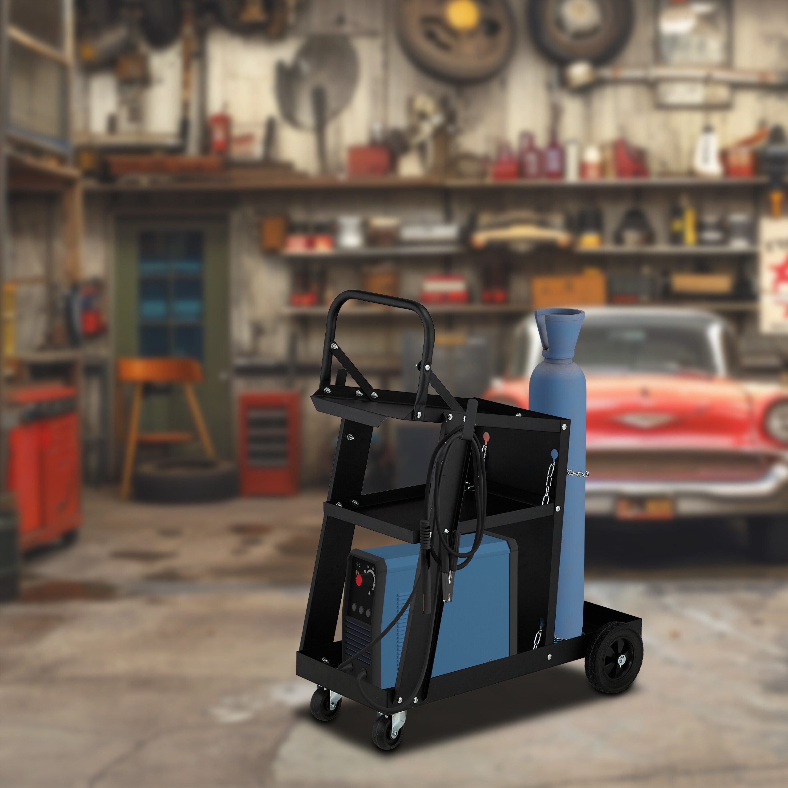 relaxdays Werkstattwagen Schweißwagen mit Griff