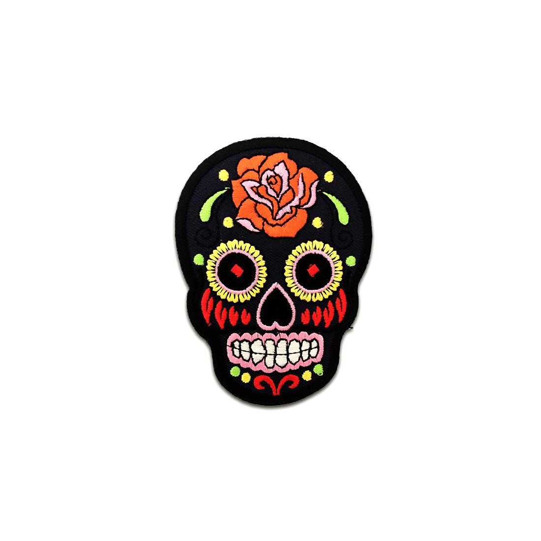 Catch the Patch Aufnäher Bügelbild, Aufbügler, Applikationen, Patches, Flicken, zum aufbügeln, Polyester, Totenkopf - Größe: 6,5 x 9,2