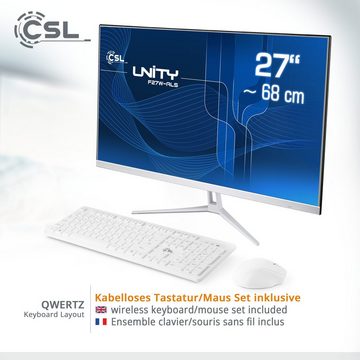 CSL Unity F27-ALS N200 Windows 11 All-in-One PC (27 Zoll, Intel® N200, Intel UHD Graphics, 1× HDMI 2.0, 8 GB RAM, 256 GB SSD, passiver CPU-Kühler)