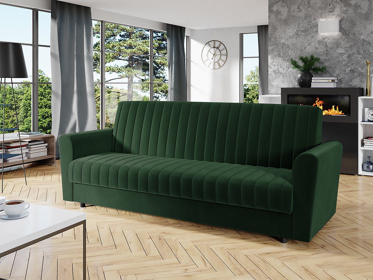 MIRJAN24 Schlafsofa Molly, mit Bettkasten und Schlaffunktion, Bettsofa, Lounge Couch Kronos 14