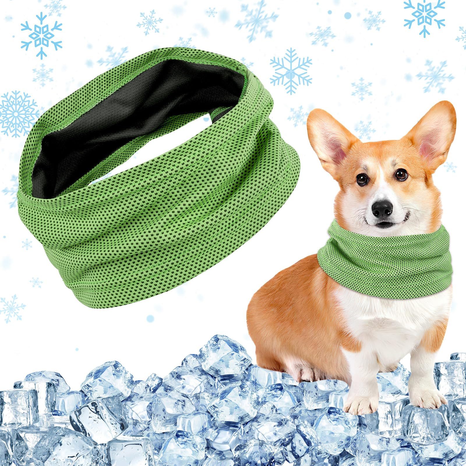 Srvillg Tier-Halstuch Hunde Kühlhalsband – kühlender Hundeschal, Cooling Bandana für Sommer, Hund Halstuch gegen Hitze