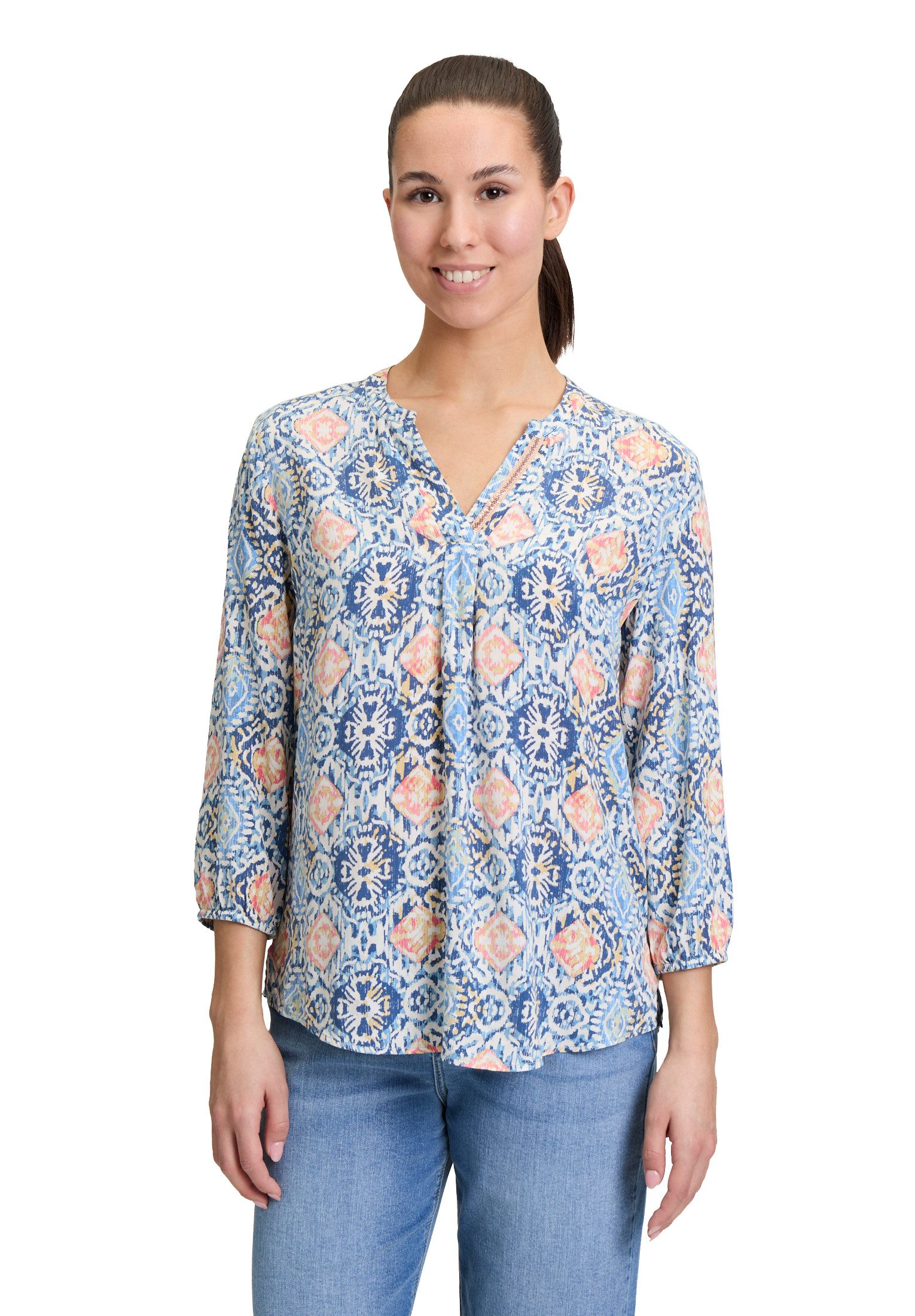 Shirtbluse Cartoon Blusenshirt mit Muster