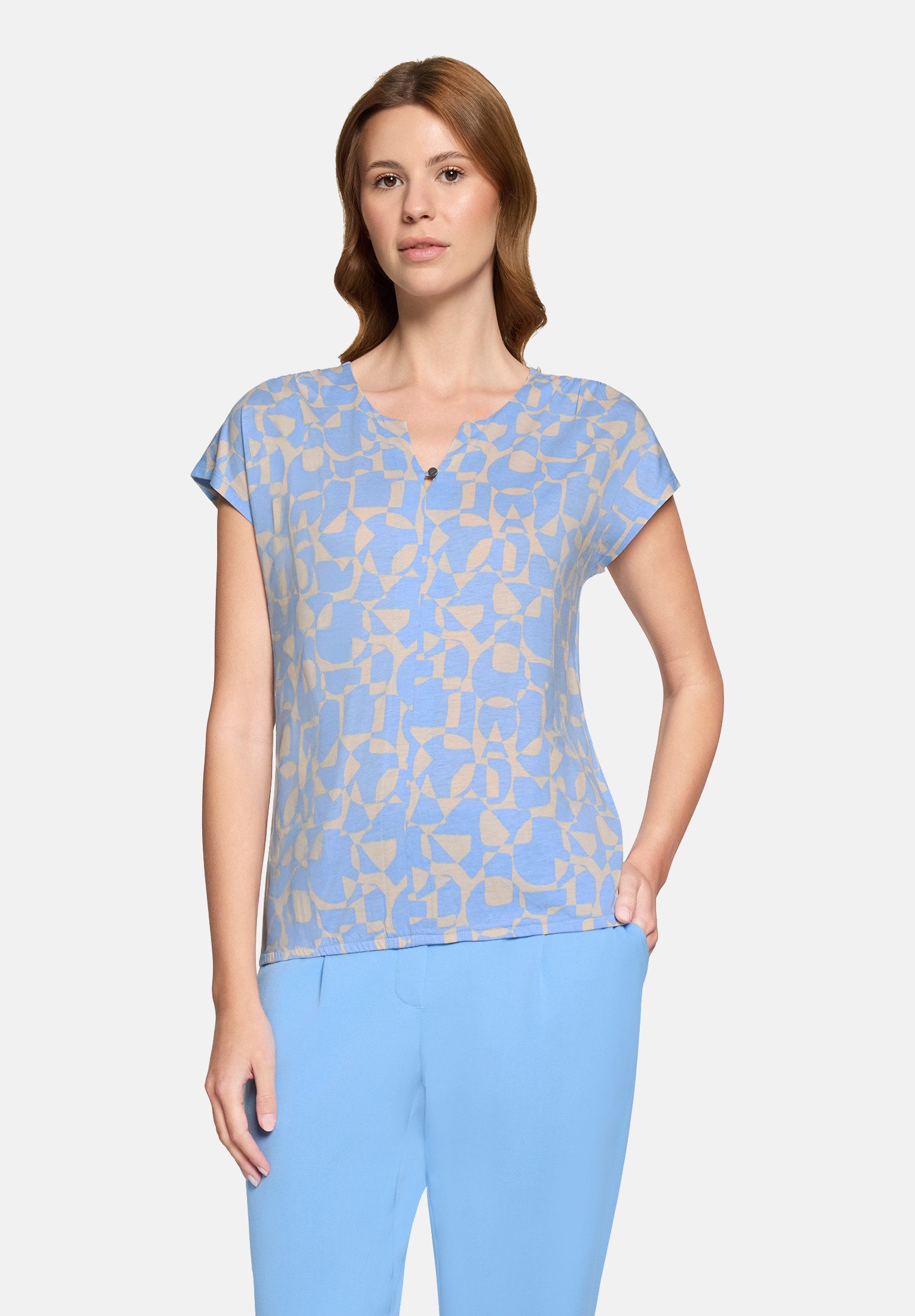 Betty&Co Kurzarmshirt Damen mit Gummizug (1-tlg)