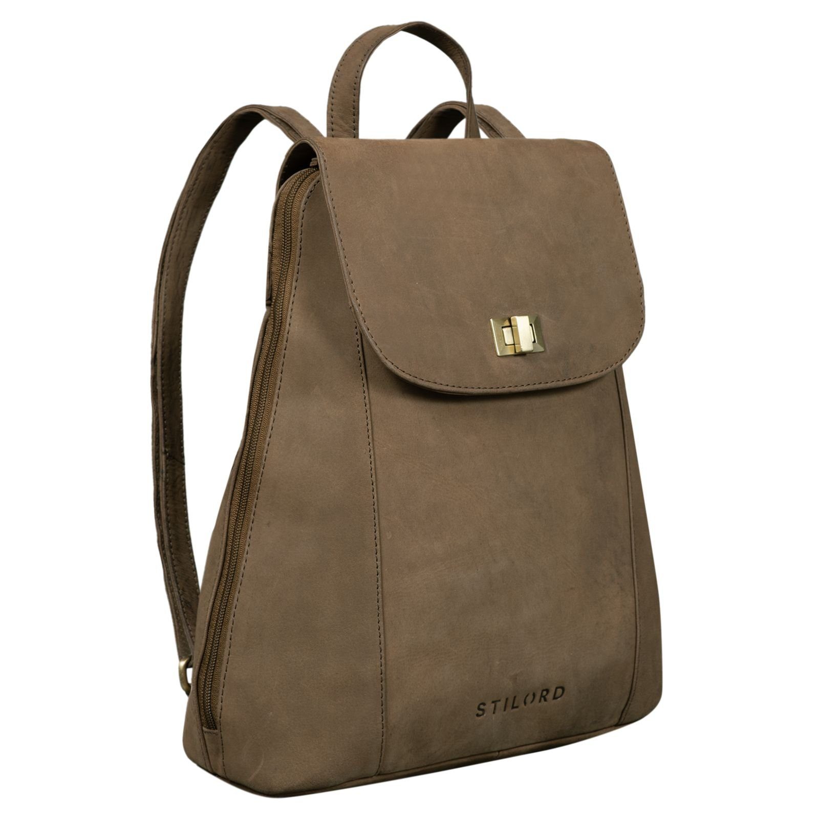 Cityrucksack "Victoria" Lederrucksack Damen Vintage