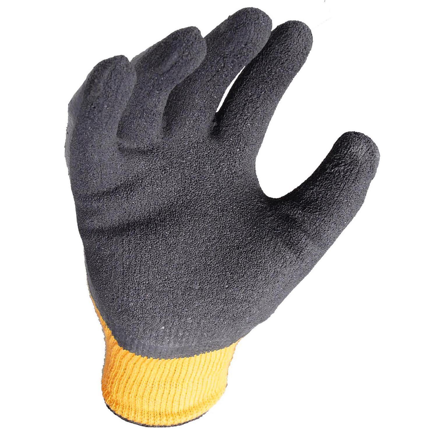 DeWalt Montage-Handschuhe DPG70LEU Arbeitshandschuh strukturierte Latex-Beschichtung 10) Arbeitshandschuh, Schutzhandschuhe, (Nr. L Gartenhandschuh, Arbeitsschutz