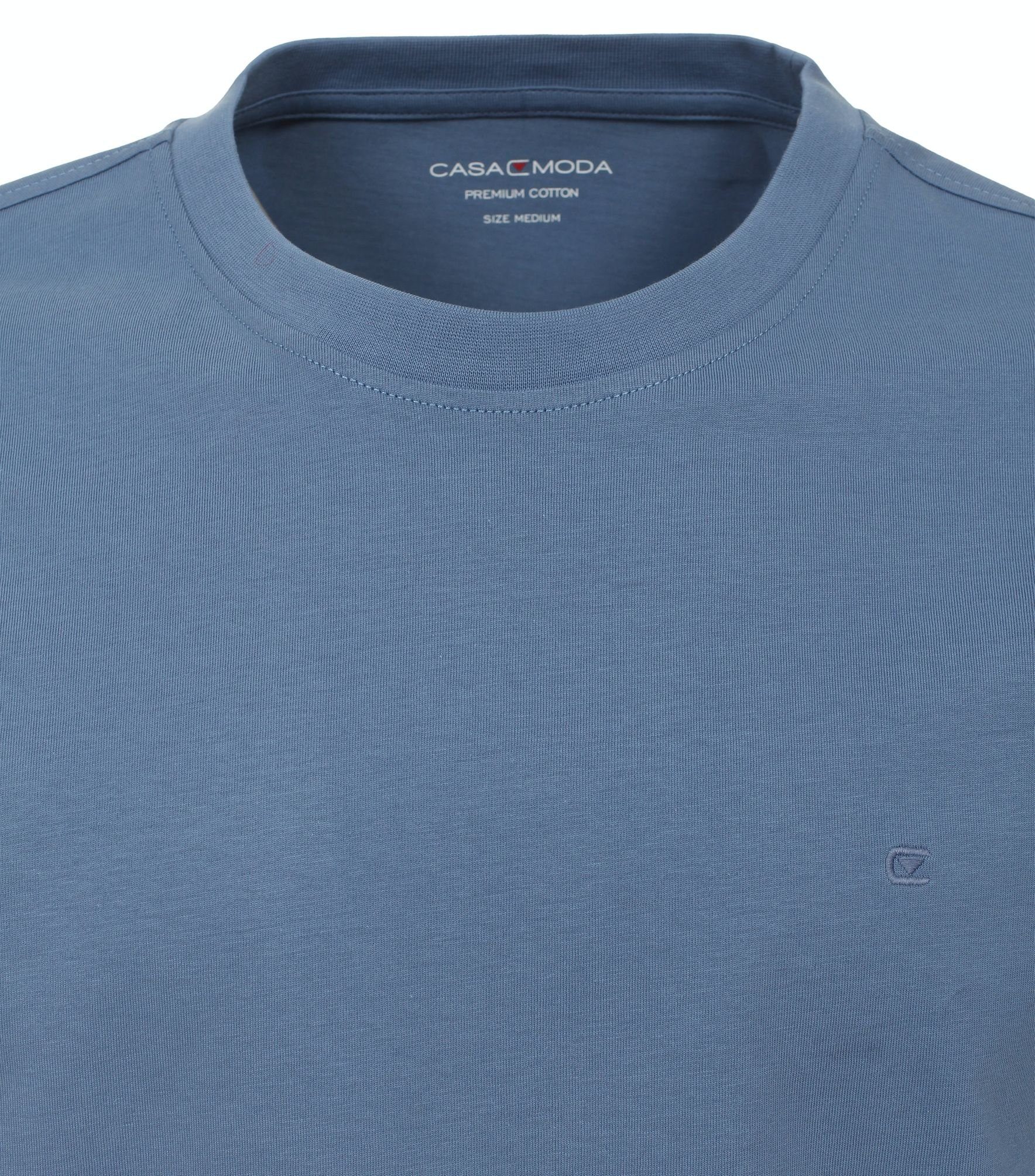 Aqua T-Shirt unifarben CASAMODA bis (197) Petrol T-Shirt 004200