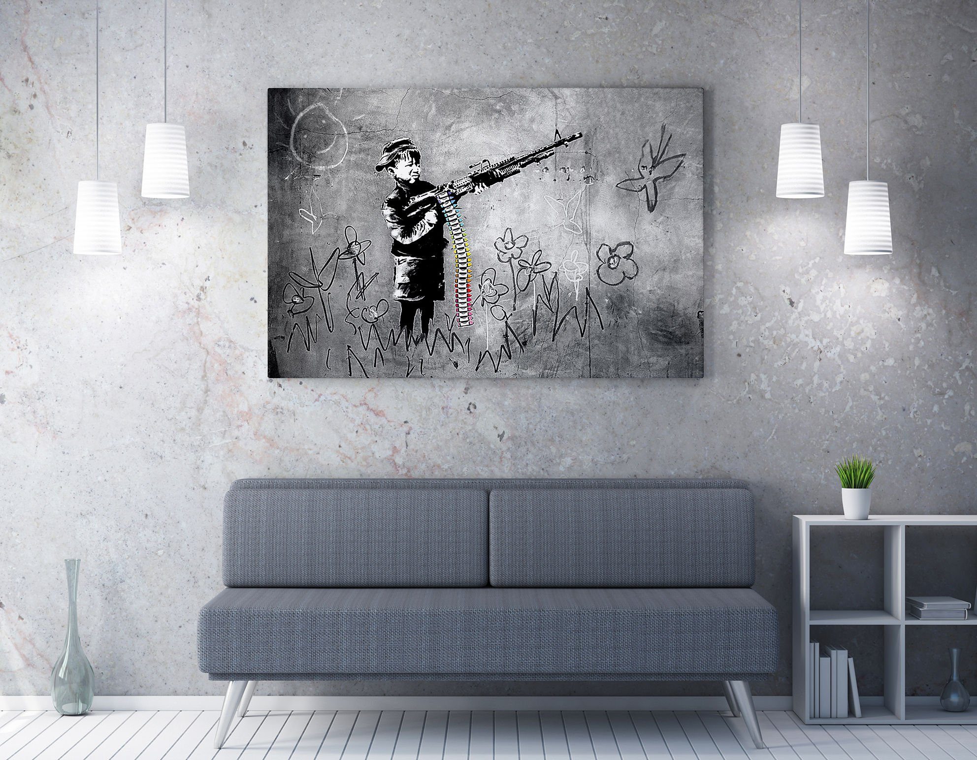 Wallity Leinwandbild BRS1275, Bunt, 70 x 100 cm, 50% Baumwolle / 50% Polyester | Leinwandbilder